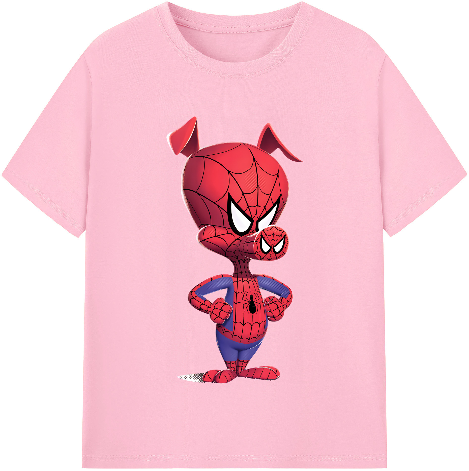 （画像用） Spider Man スパイダーマン 綿100％半袖Tシャツ（フロントプリント）