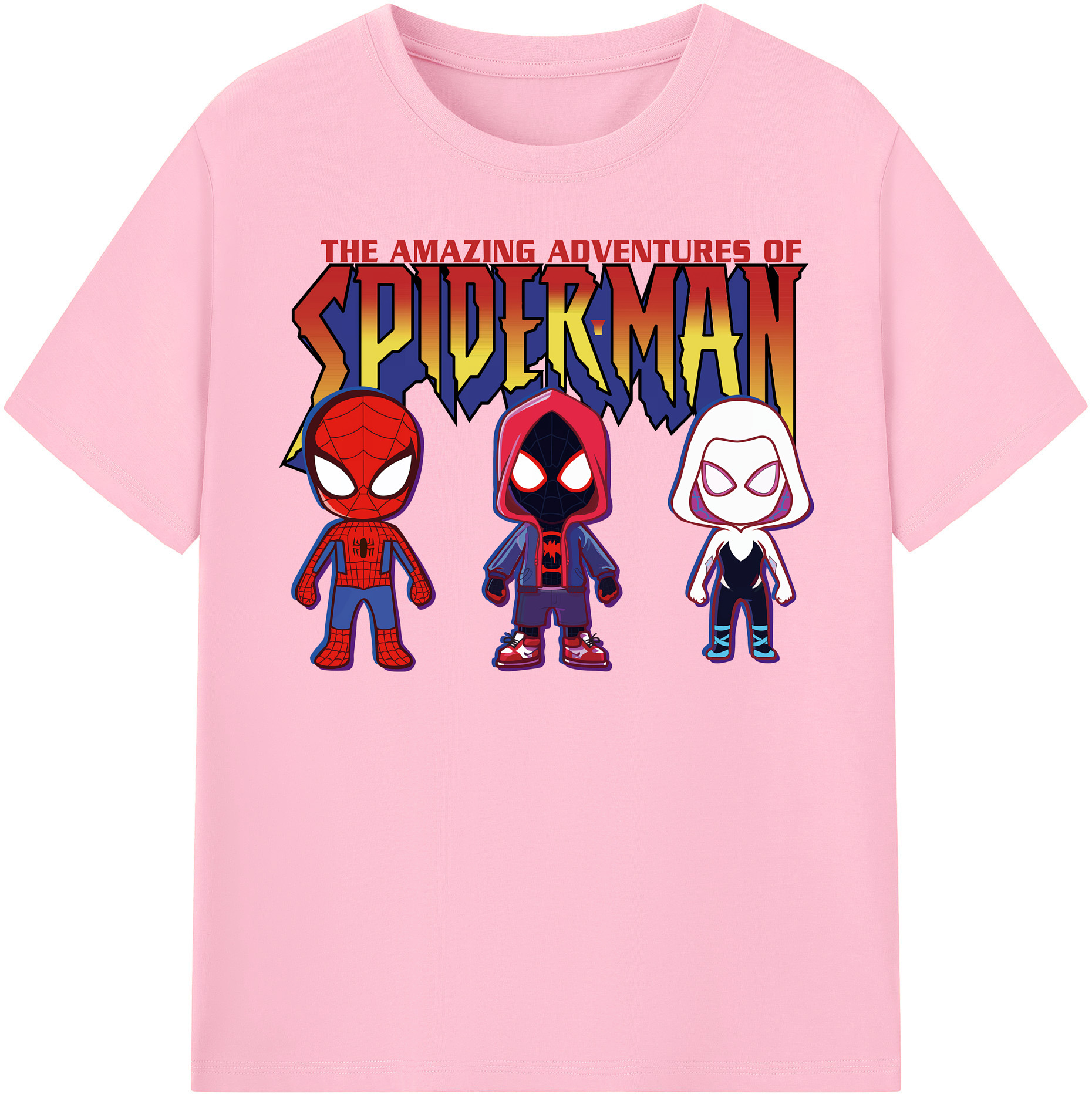 （画像用） Spider Man スパイダーマン 綿100％半袖Tシャツ（フロントプリント）