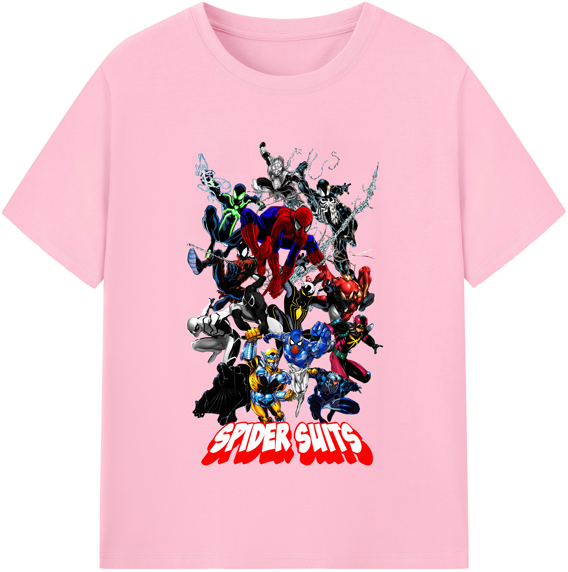 （画像用） Spider Man スパイダーマン 綿100％半袖Tシャツ（フロントプリント）