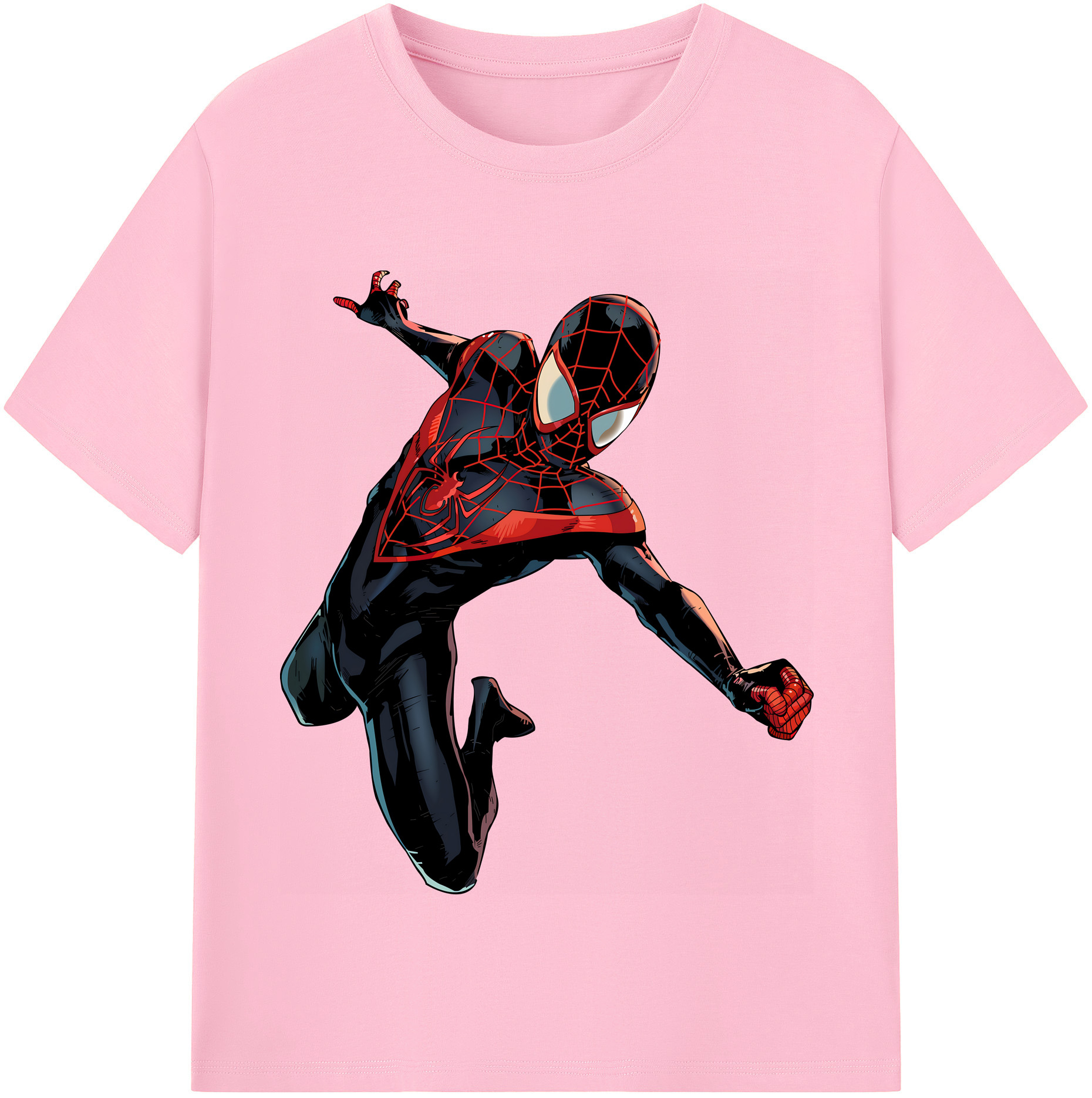 （画像用） Spider Man スパイダーマン 綿100％半袖Tシャツ（フロントプリント）
