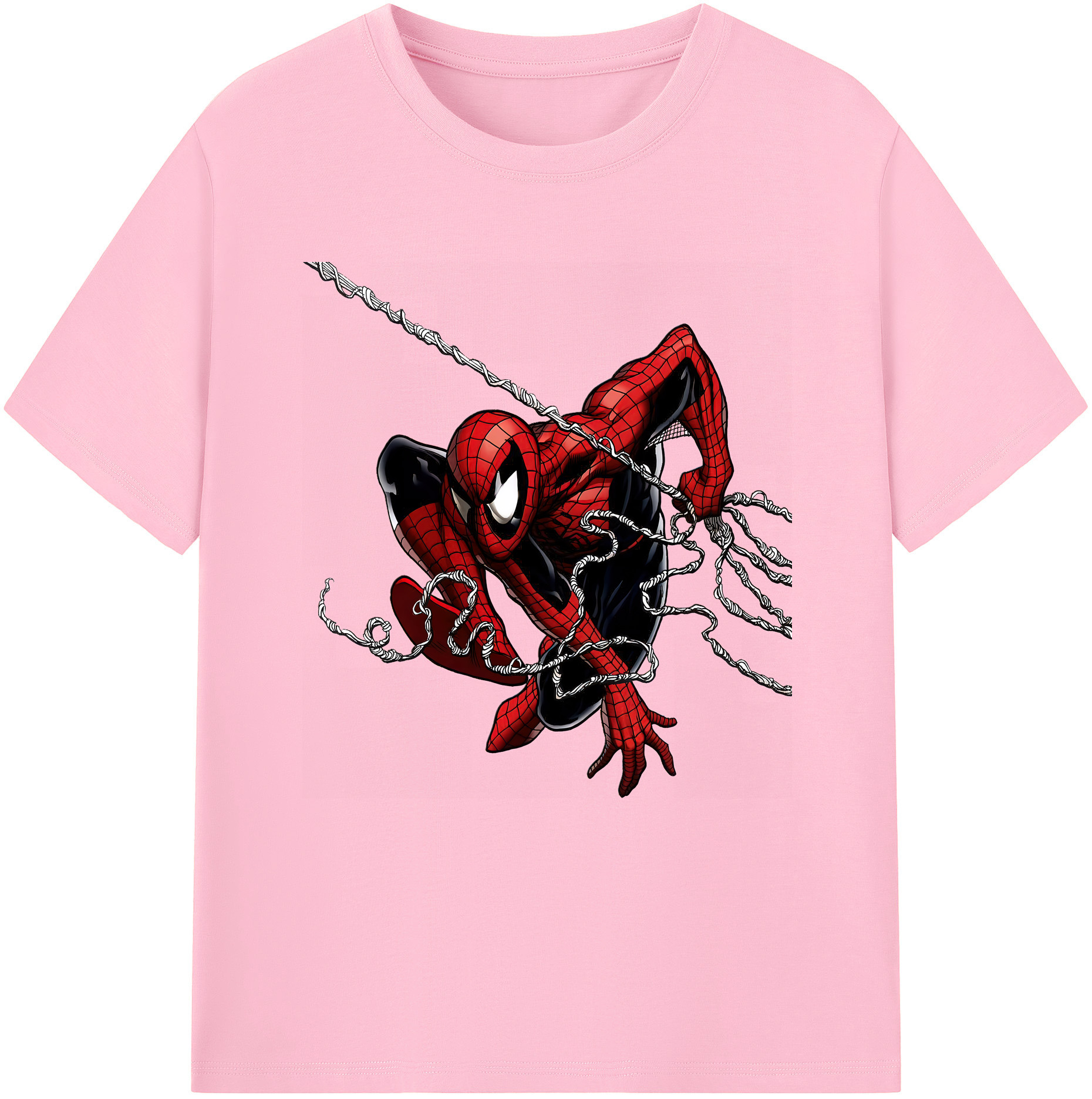 （画像用） Spider Man スパイダーマン 綿100％半袖Tシャツ（フロントプリント）