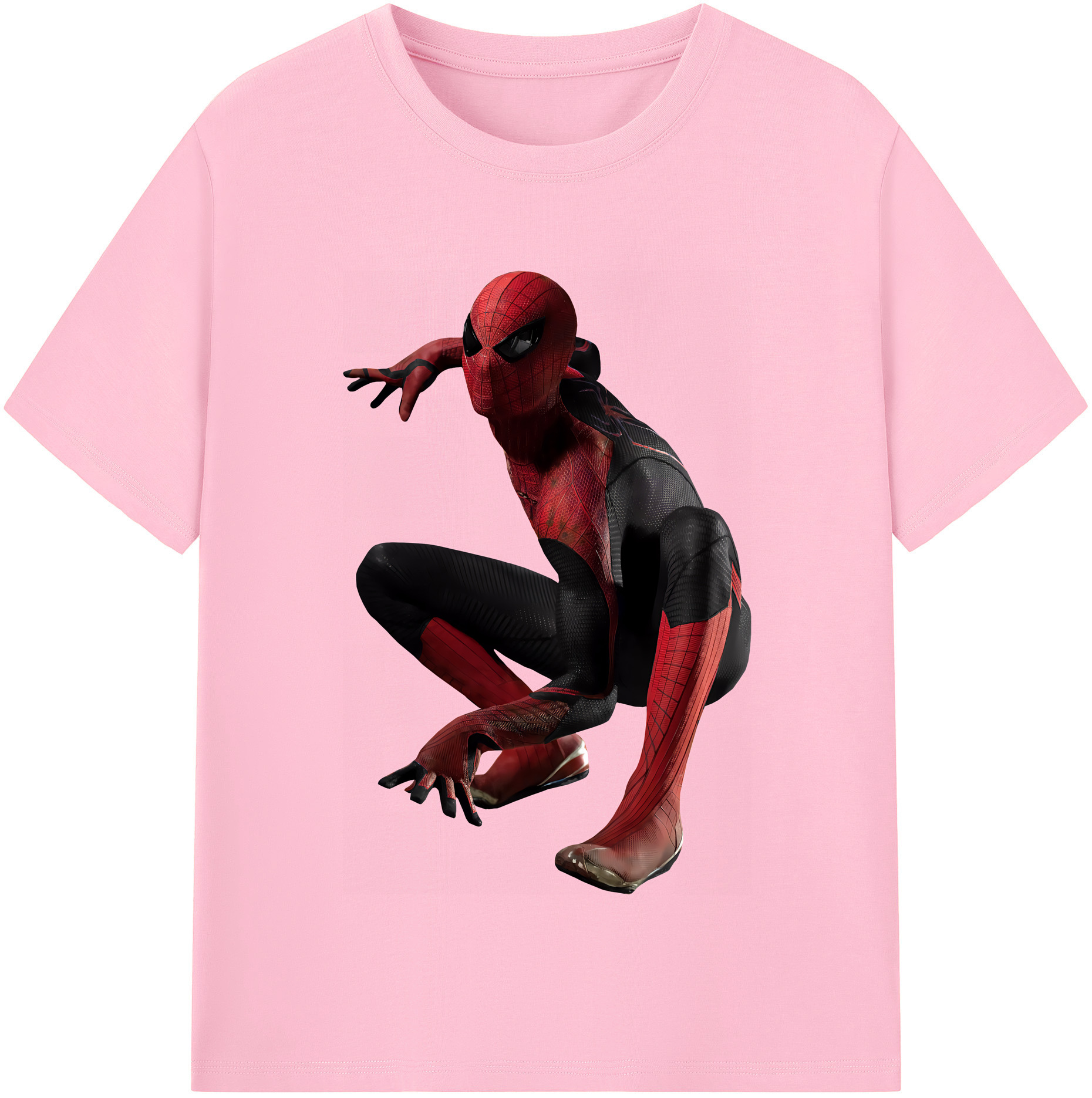 （画像用） Spider Man スパイダーマン 綿100％半袖Tシャツ（フロントプリント）