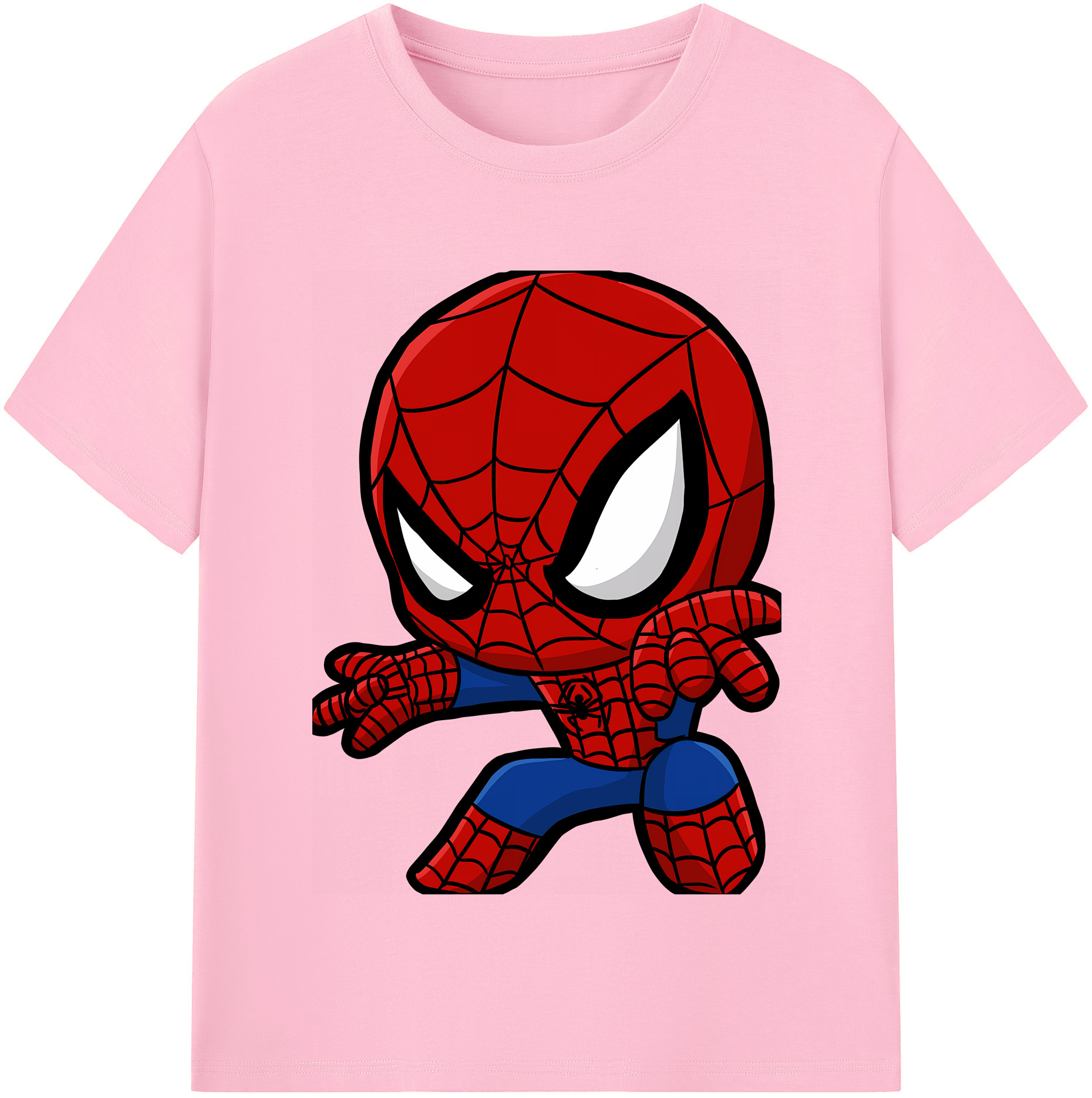 （画像用） Spider Man スパイダーマン 綿100％半袖Tシャツ（フロントプリント）