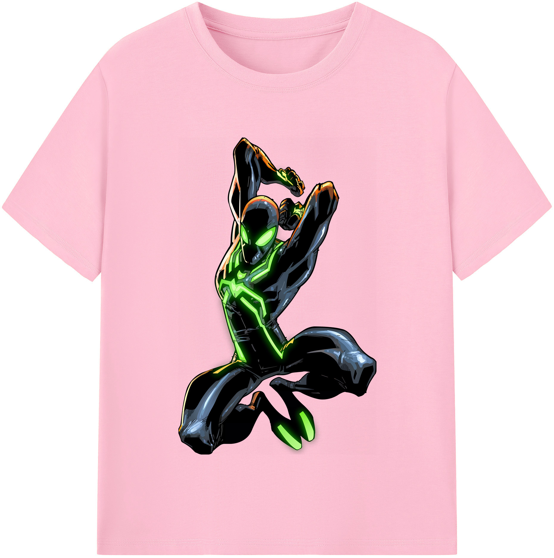（画像用） Spider Man スパイダーマン 綿100％半袖Tシャツ（フロントプリント）