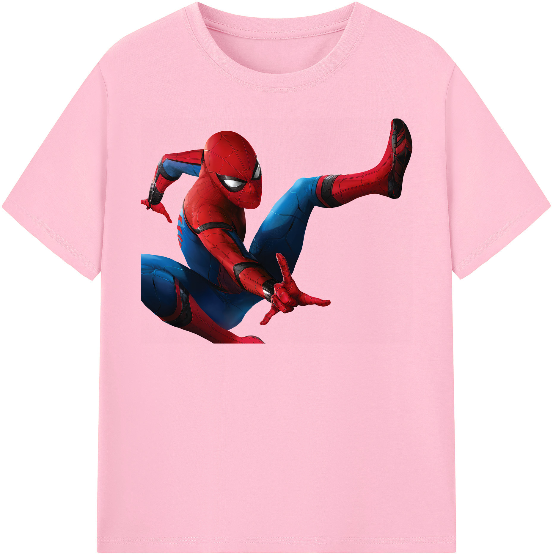 （画像用） Spider Man スパイダーマン 綿100％半袖Tシャツ（フロントプリント）