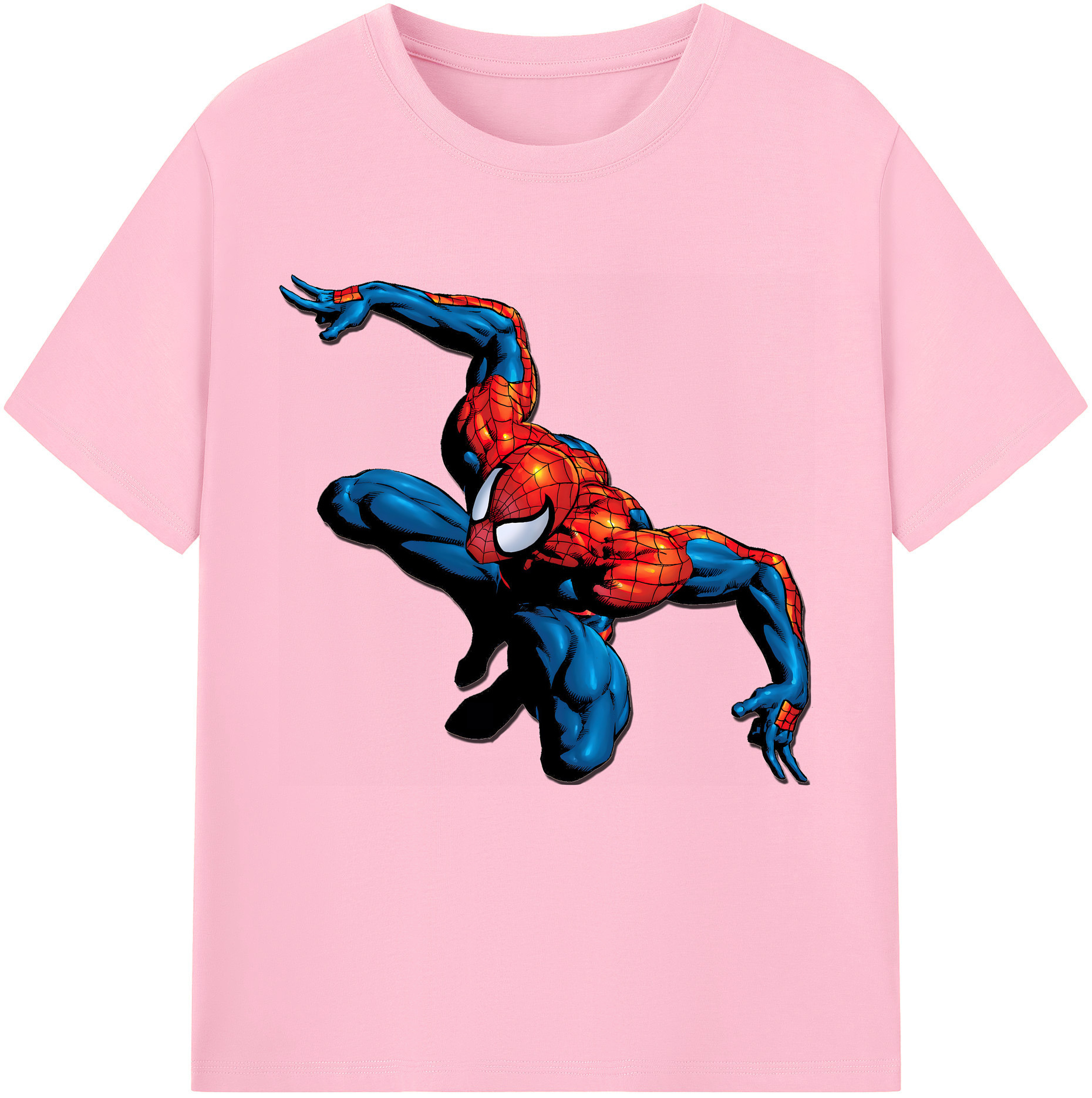 （画像用） Spider Man スパイダーマン 綿100％半袖Tシャツ（フロントプリント）