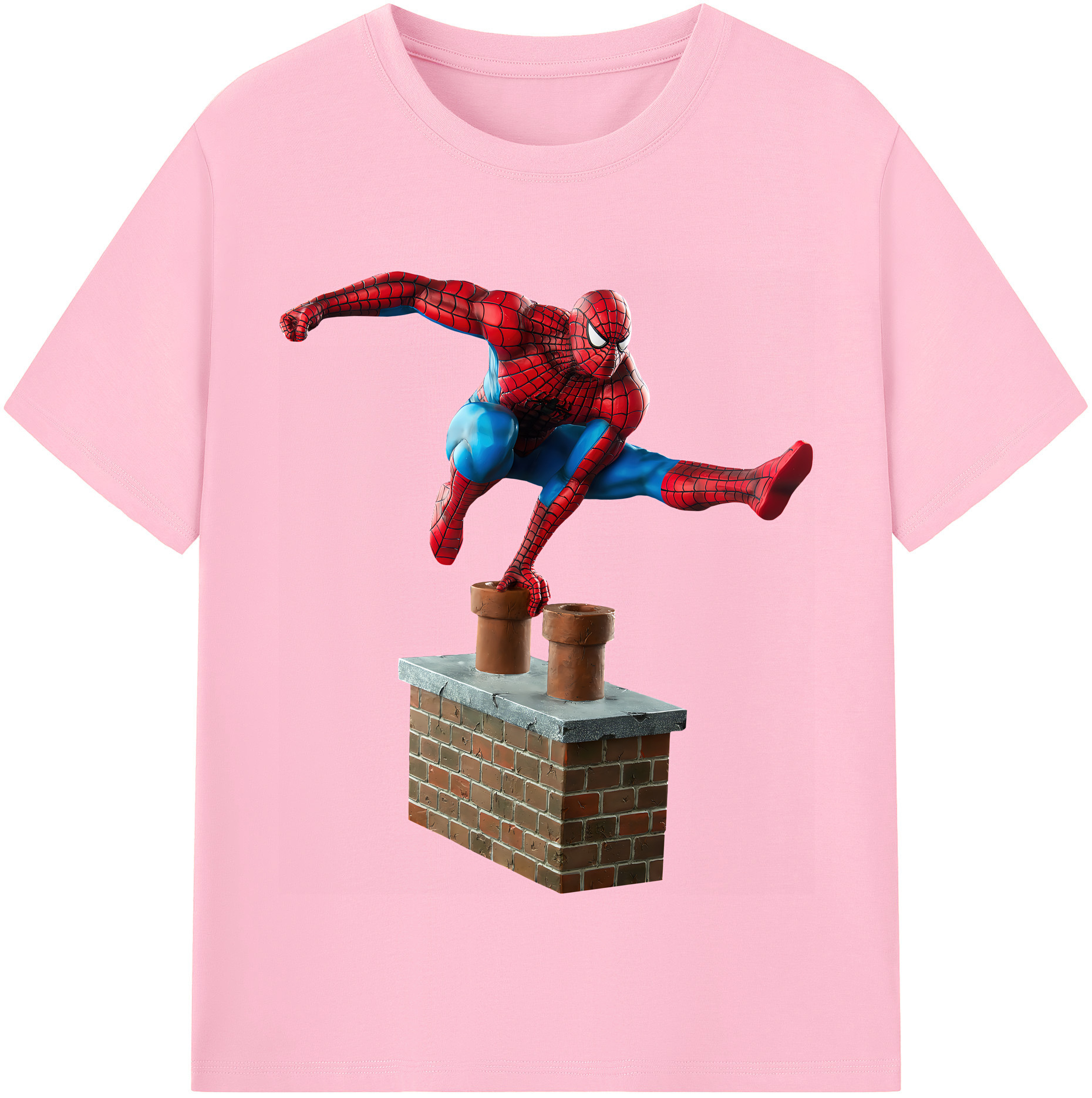 （画像用） Spider Man スパイダーマン 綿100％半袖Tシャツ（フロントプリント）