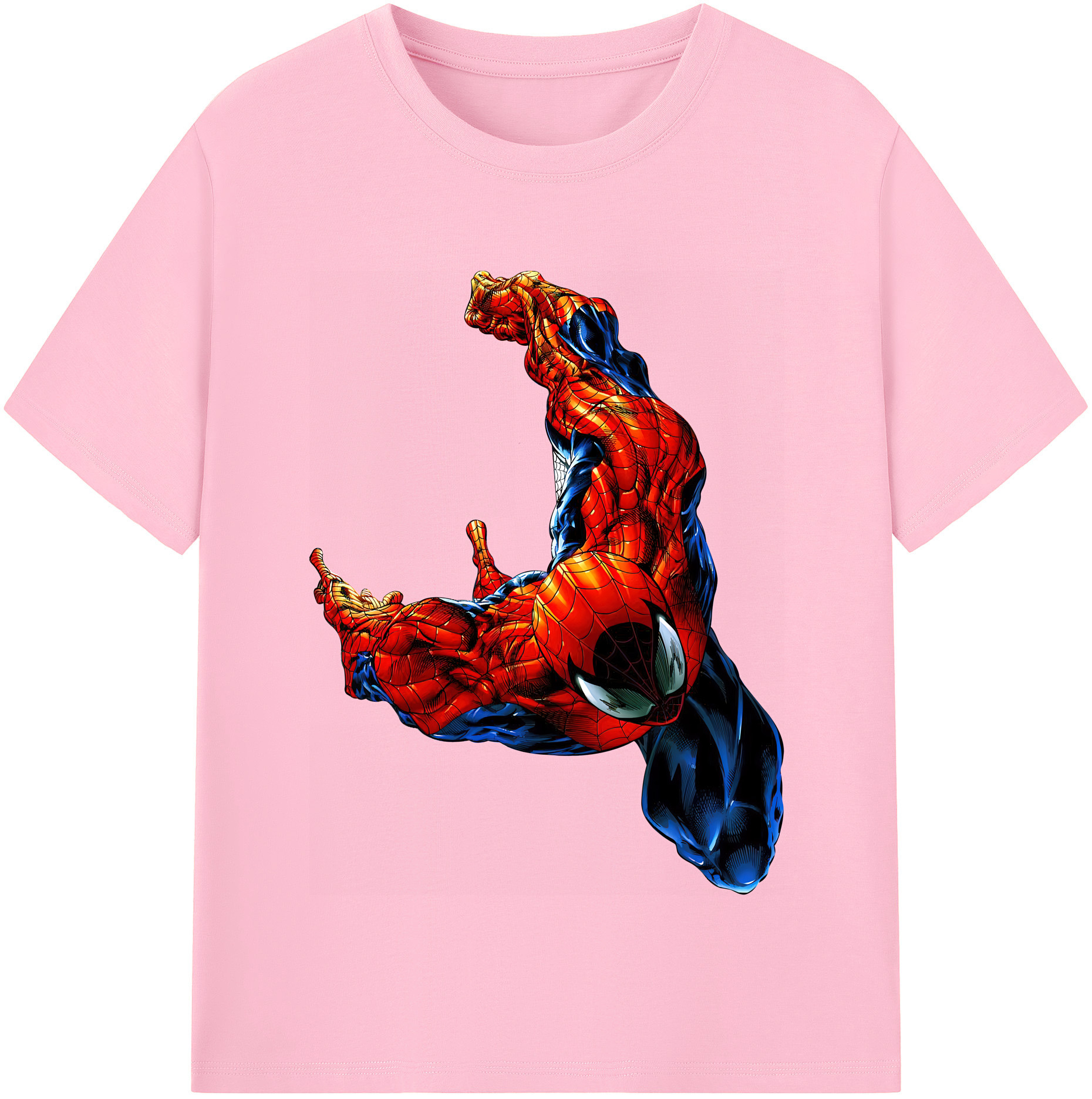 （画像用） Spider Man スパイダーマン 綿100％半袖Tシャツ（フロントプリント）