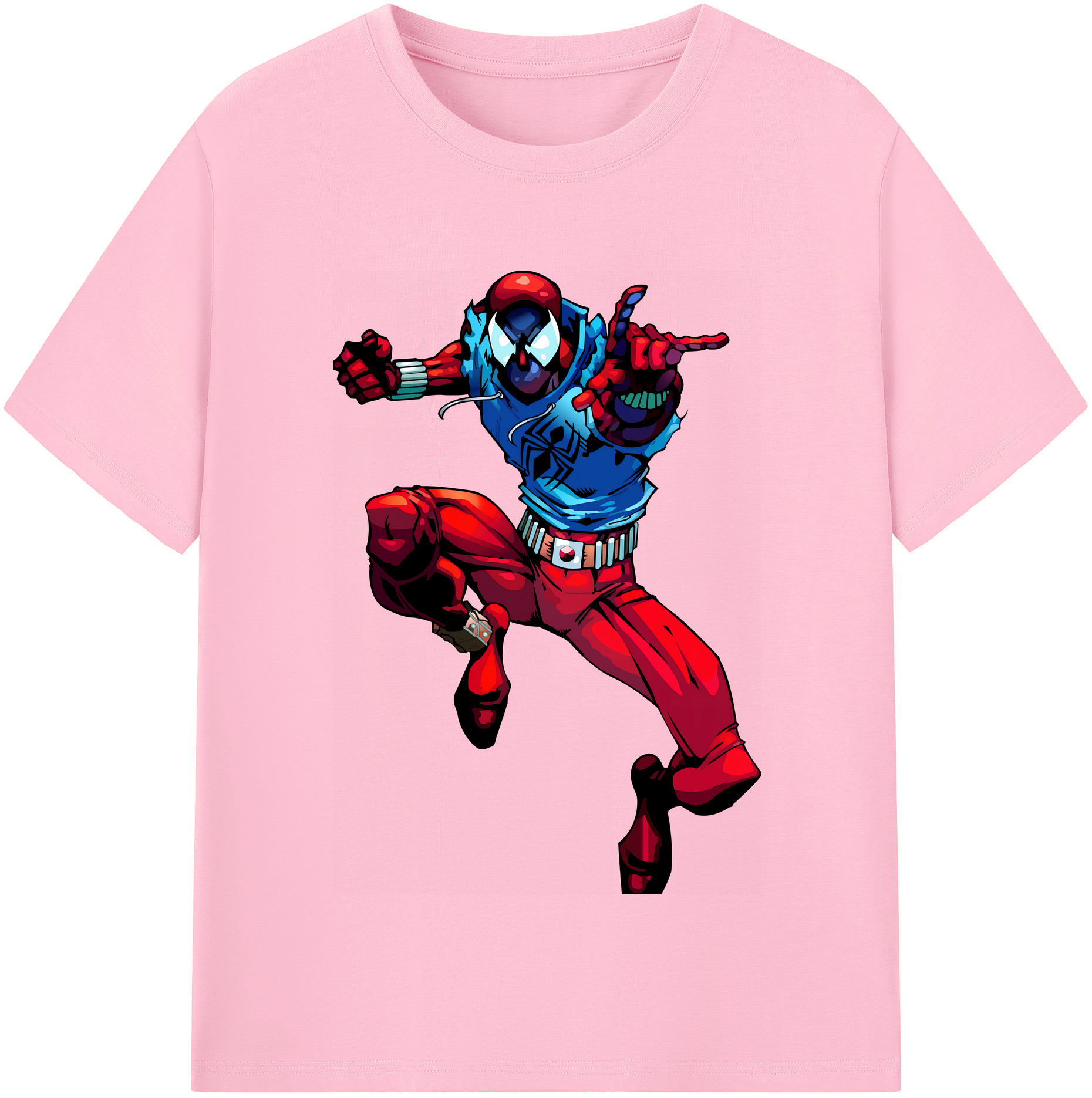 （画像用） Spider Man スパイダーマン 綿100％半袖Tシャツ（フロントプリント）
