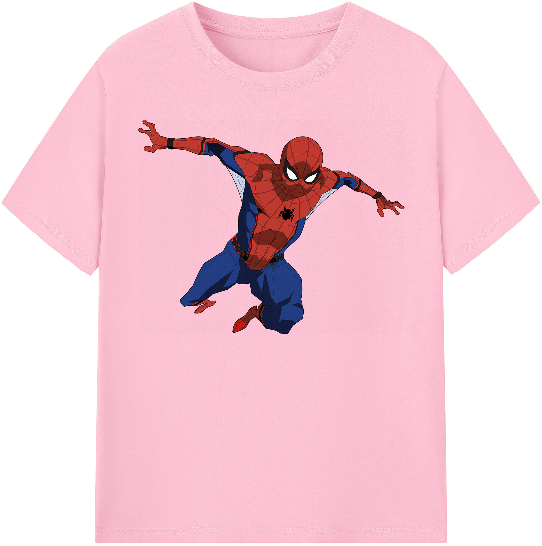 （画像用） Spider Man スパイダーマン 綿100％半袖Tシャツ（フロントプリント）