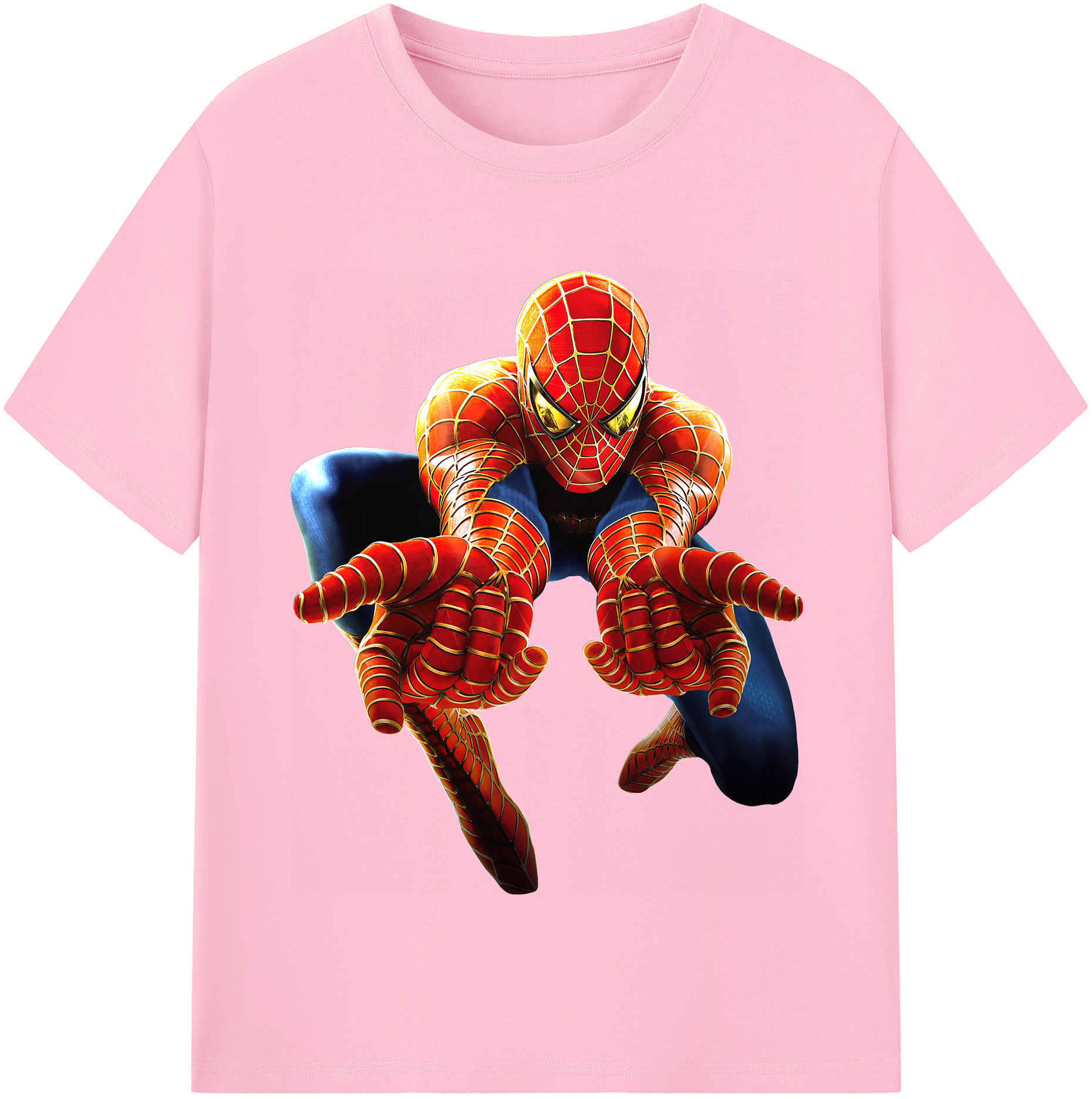 （画像用） Spider Man スパイダーマン 綿100％半袖Tシャツ（フロントプリント）