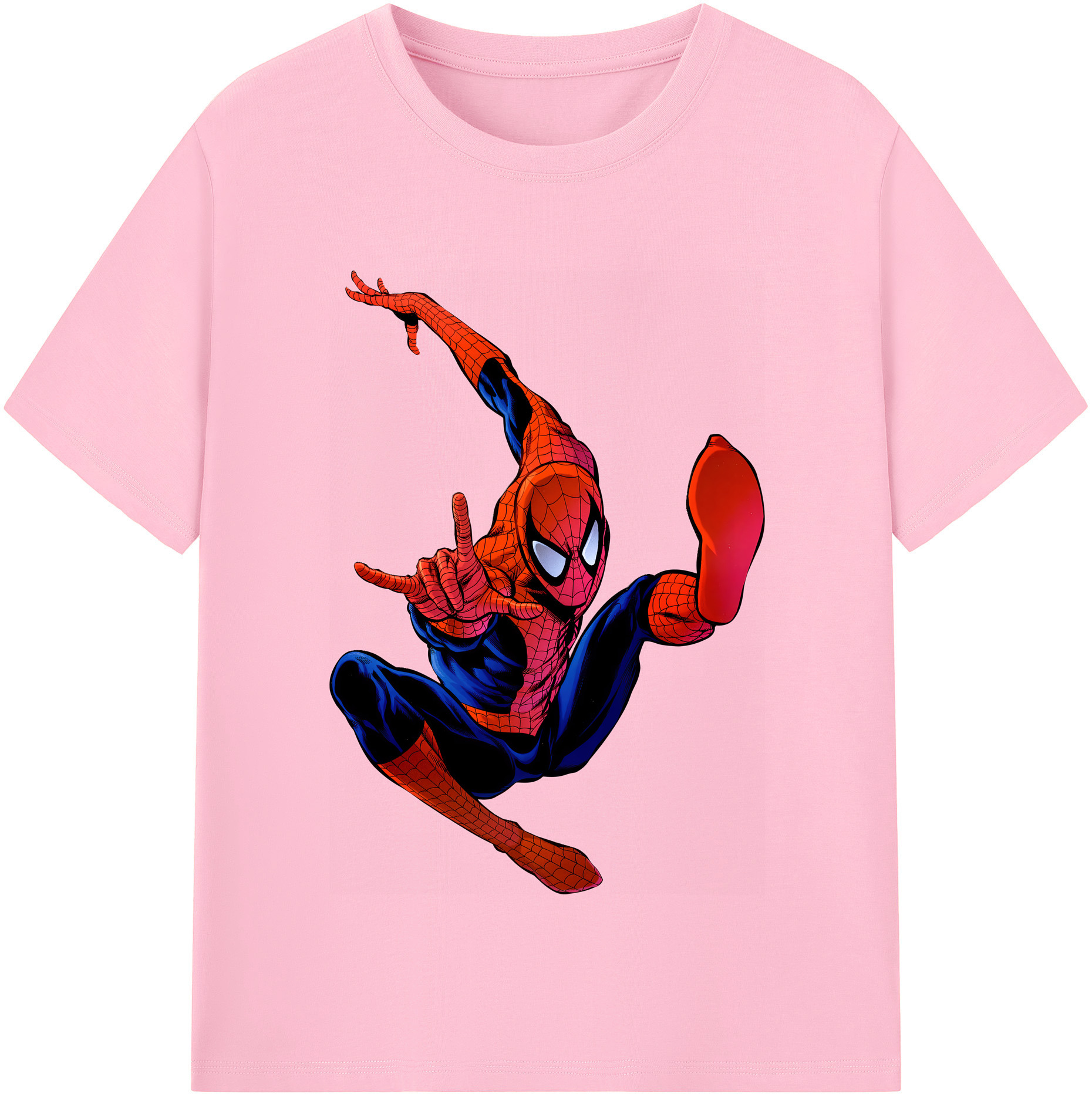 （画像用） Spider Man スパイダーマン 綿100％半袖Tシャツ（フロントプリント）