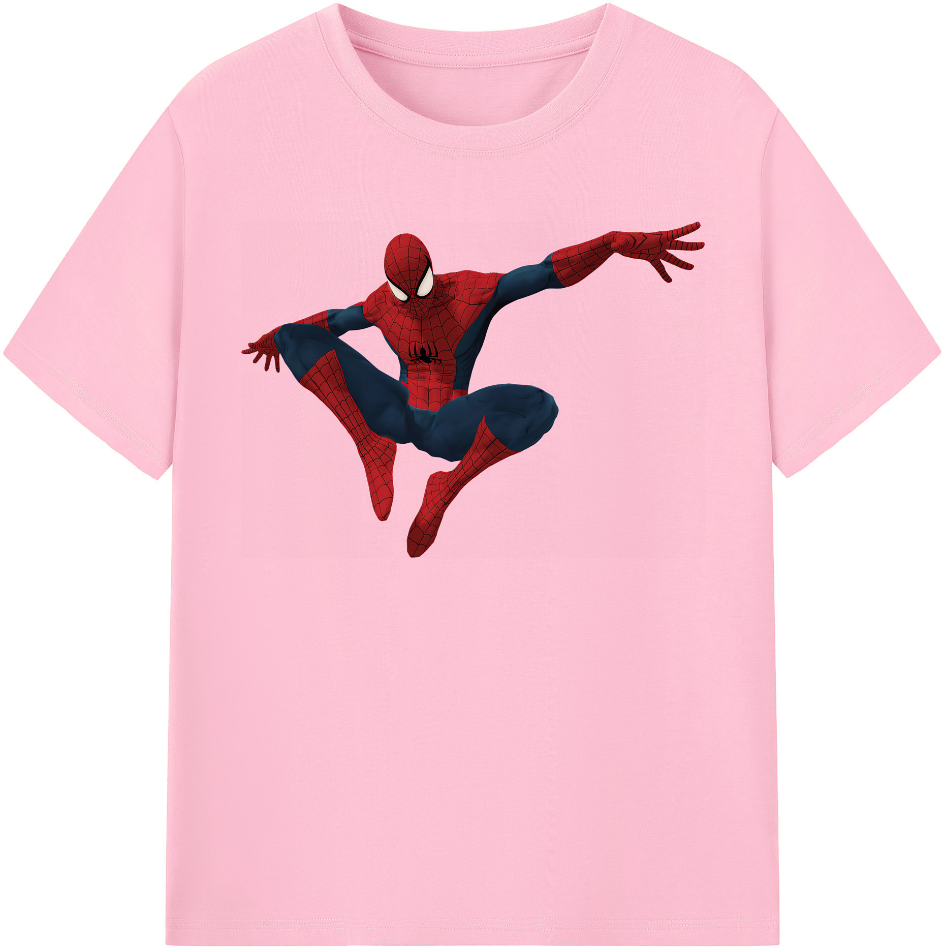（画像用） Spider Man スパイダーマン 綿100％半袖Tシャツ（フロントプリント）