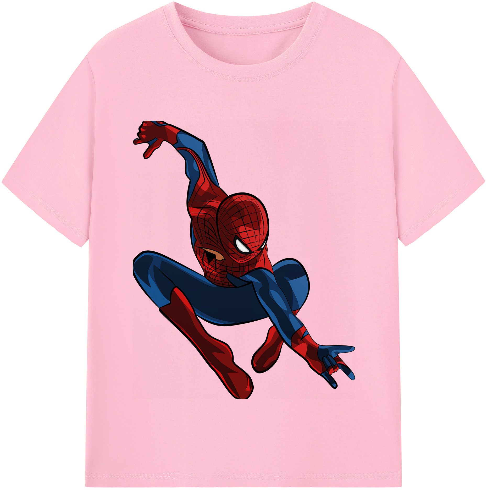 （画像用） Spider Man スパイダーマン 綿100％半袖Tシャツ（フロントプリント）