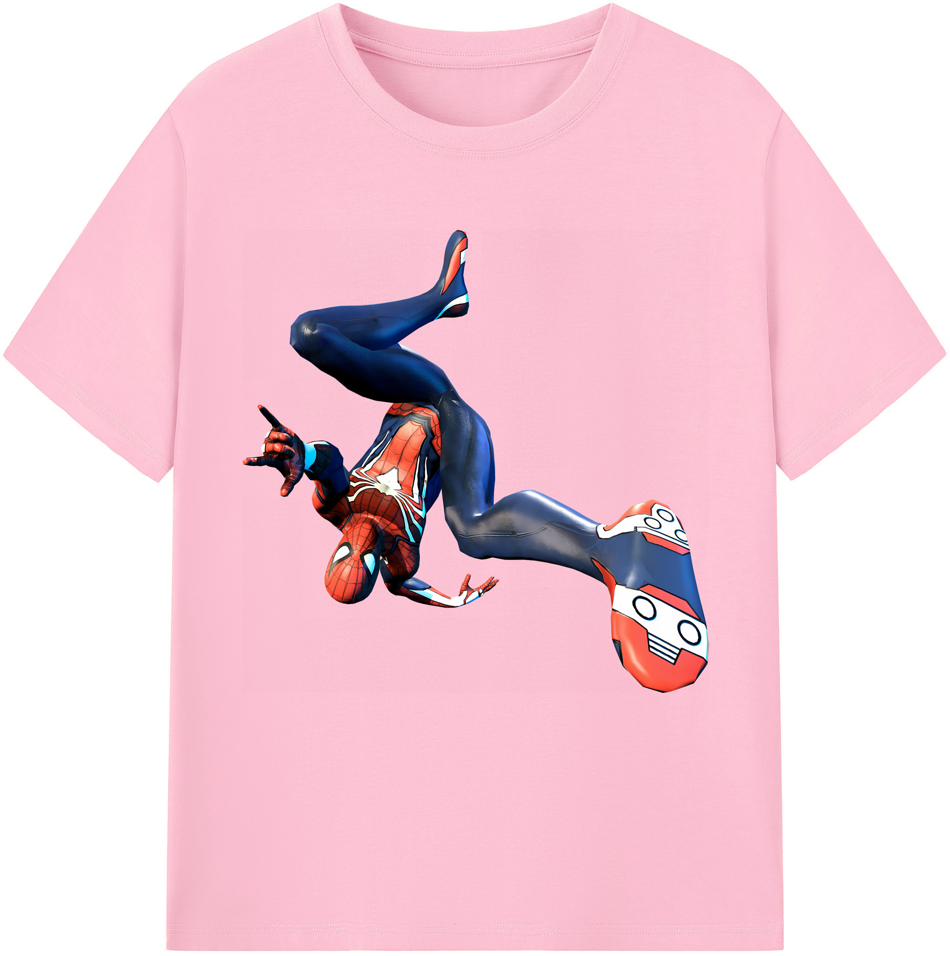 （画像用） Spider Man スパイダーマン 綿100％半袖Tシャツ（フロントプリント）