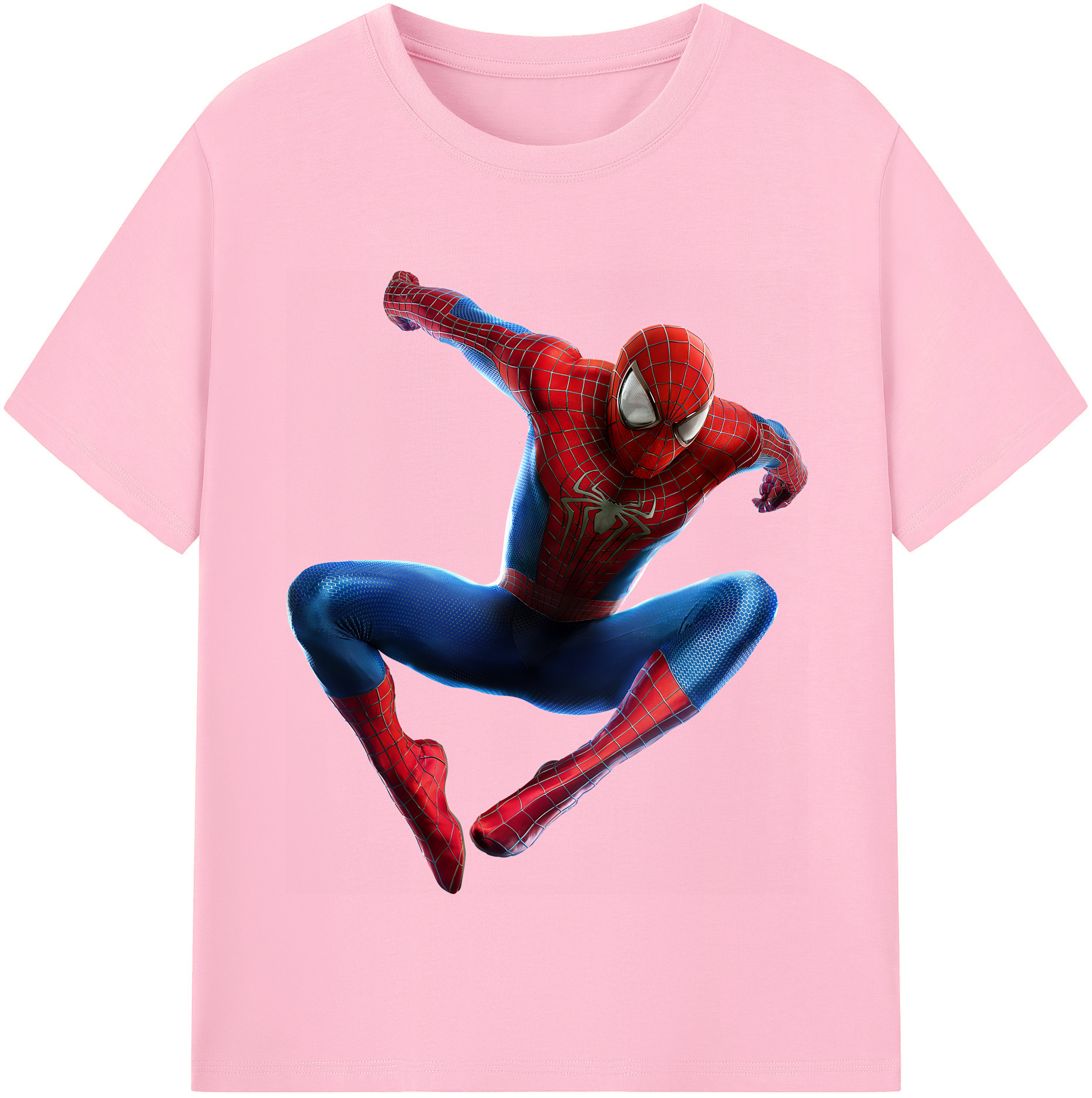 （画像用） Spider Man スパイダーマン 綿100％半袖Tシャツ（フロントプリント）