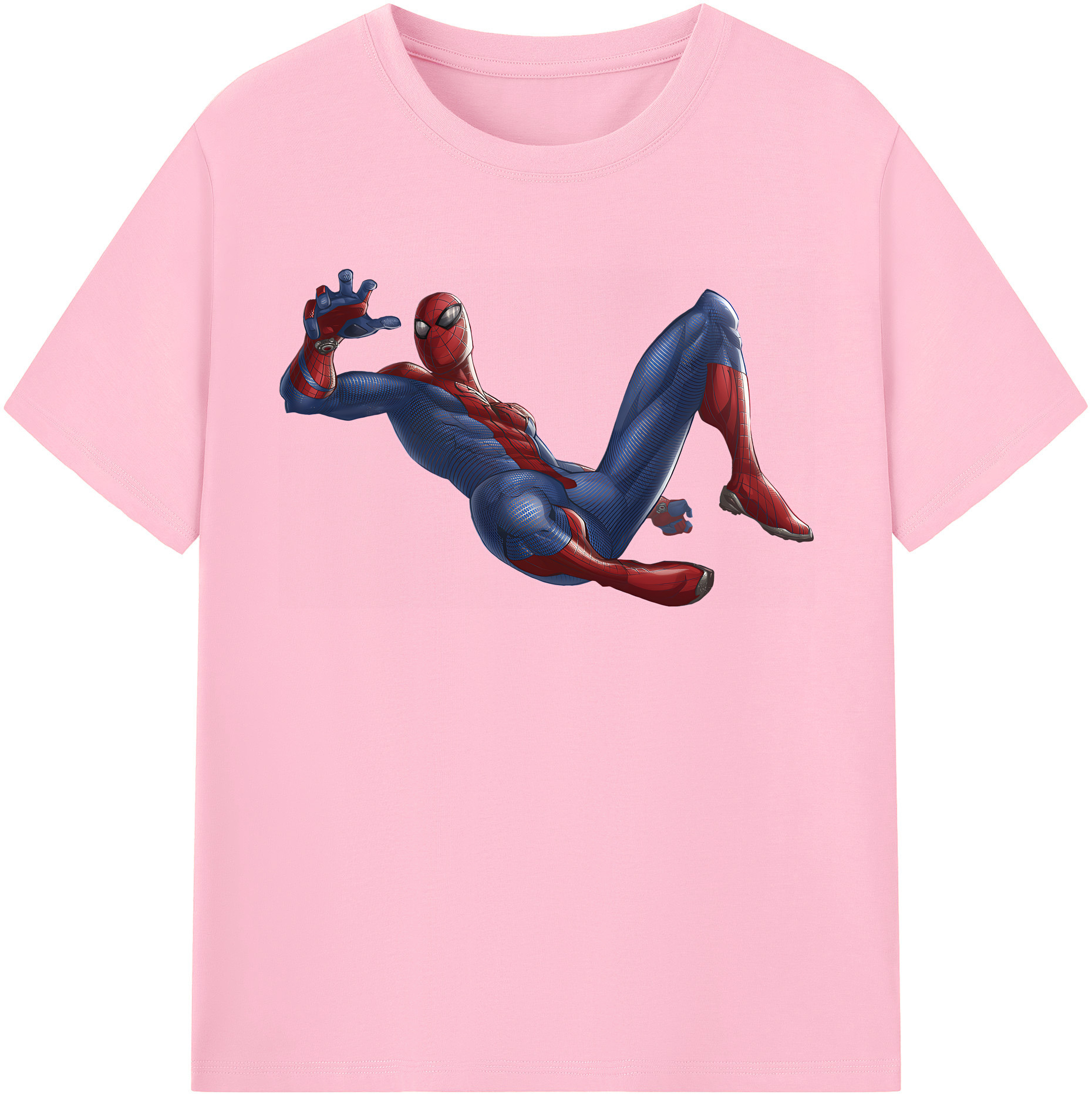 （画像用） Spider Man スパイダーマン 綿100％半袖Tシャツ（フロントプリント）