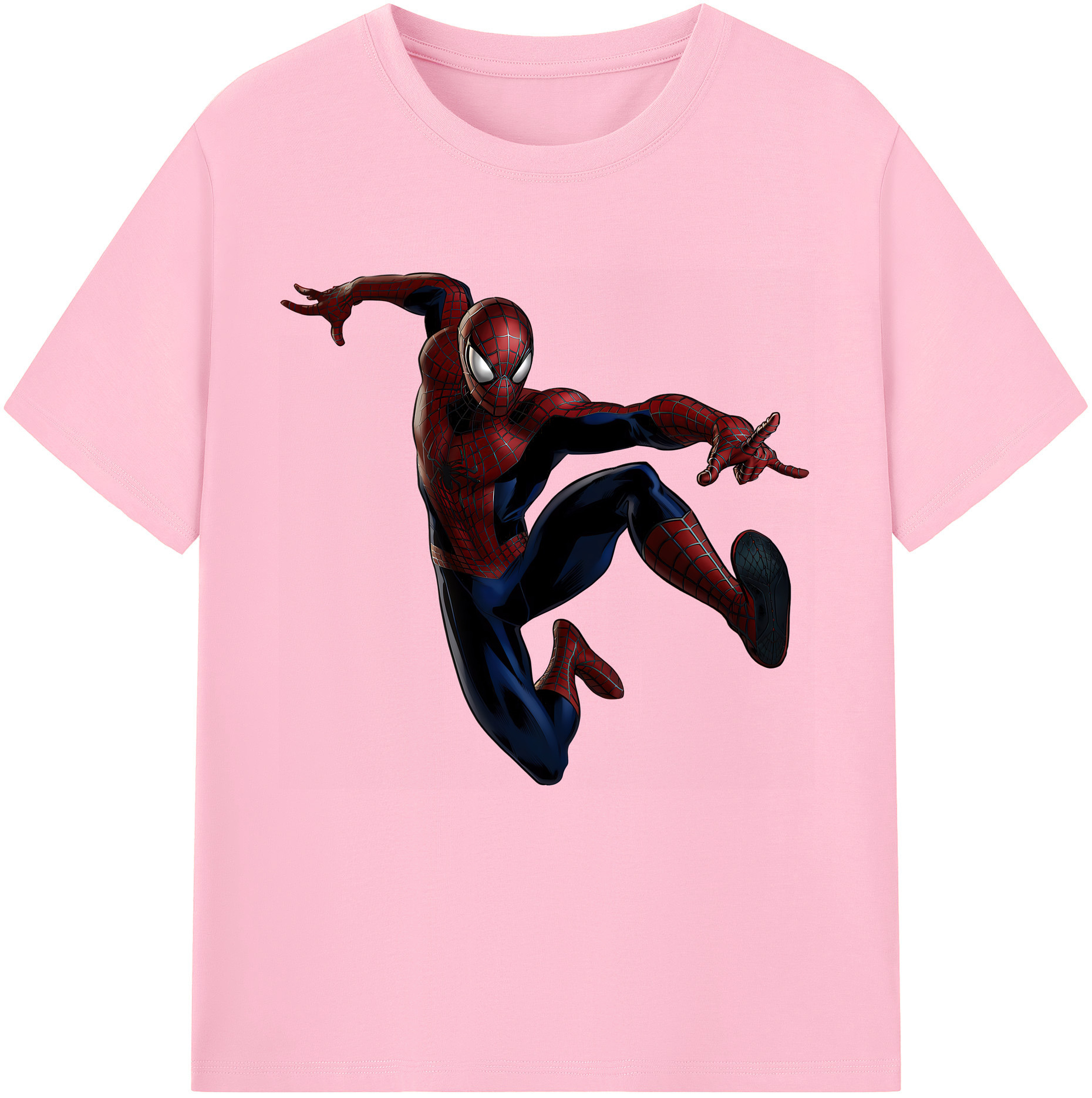 （画像用） Spider Man スパイダーマン 綿100％半袖Tシャツ（フロントプリント）