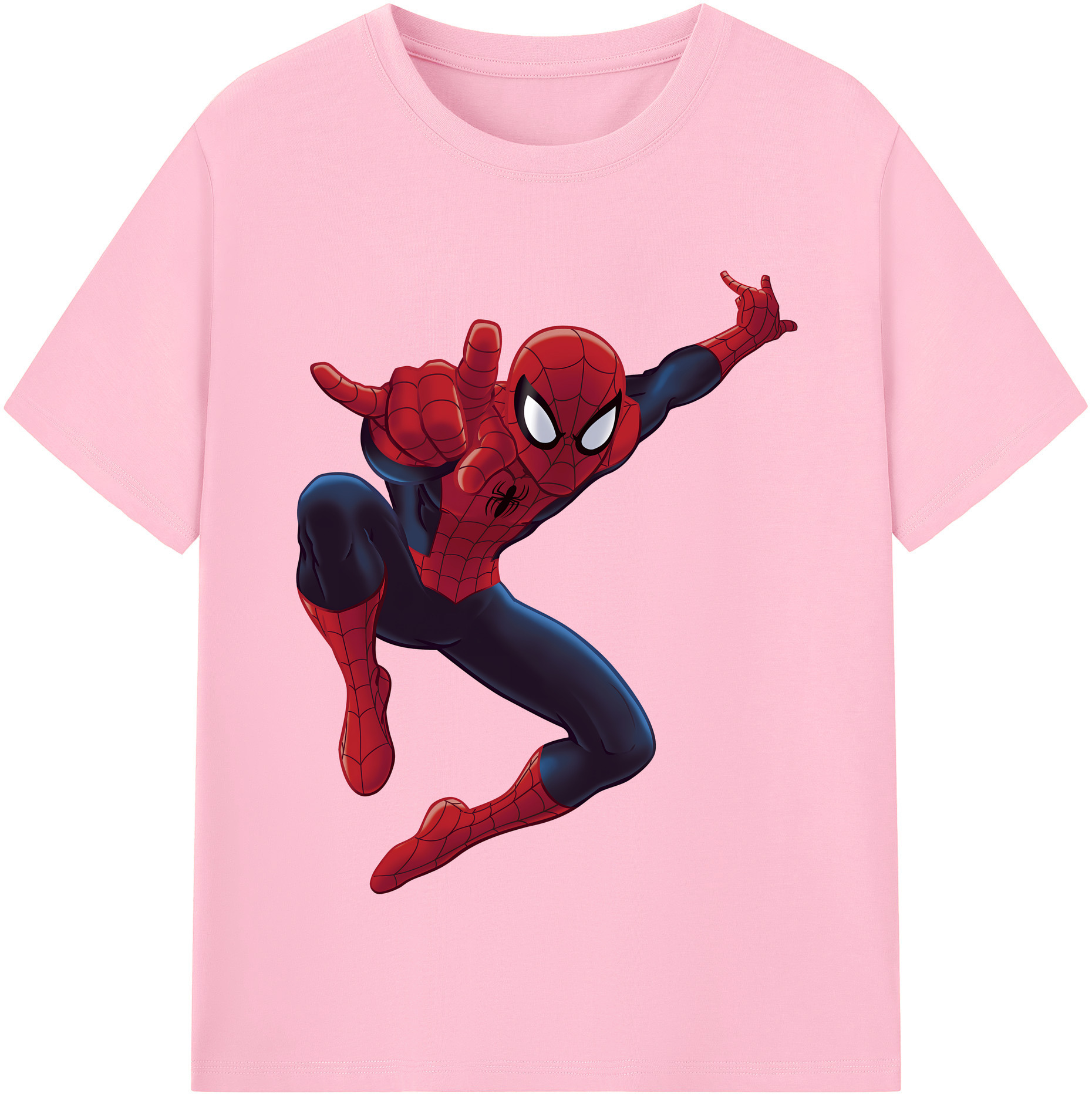 （画像用） Spider Man スパイダーマン 綿100％半袖Tシャツ（フロントプリント）