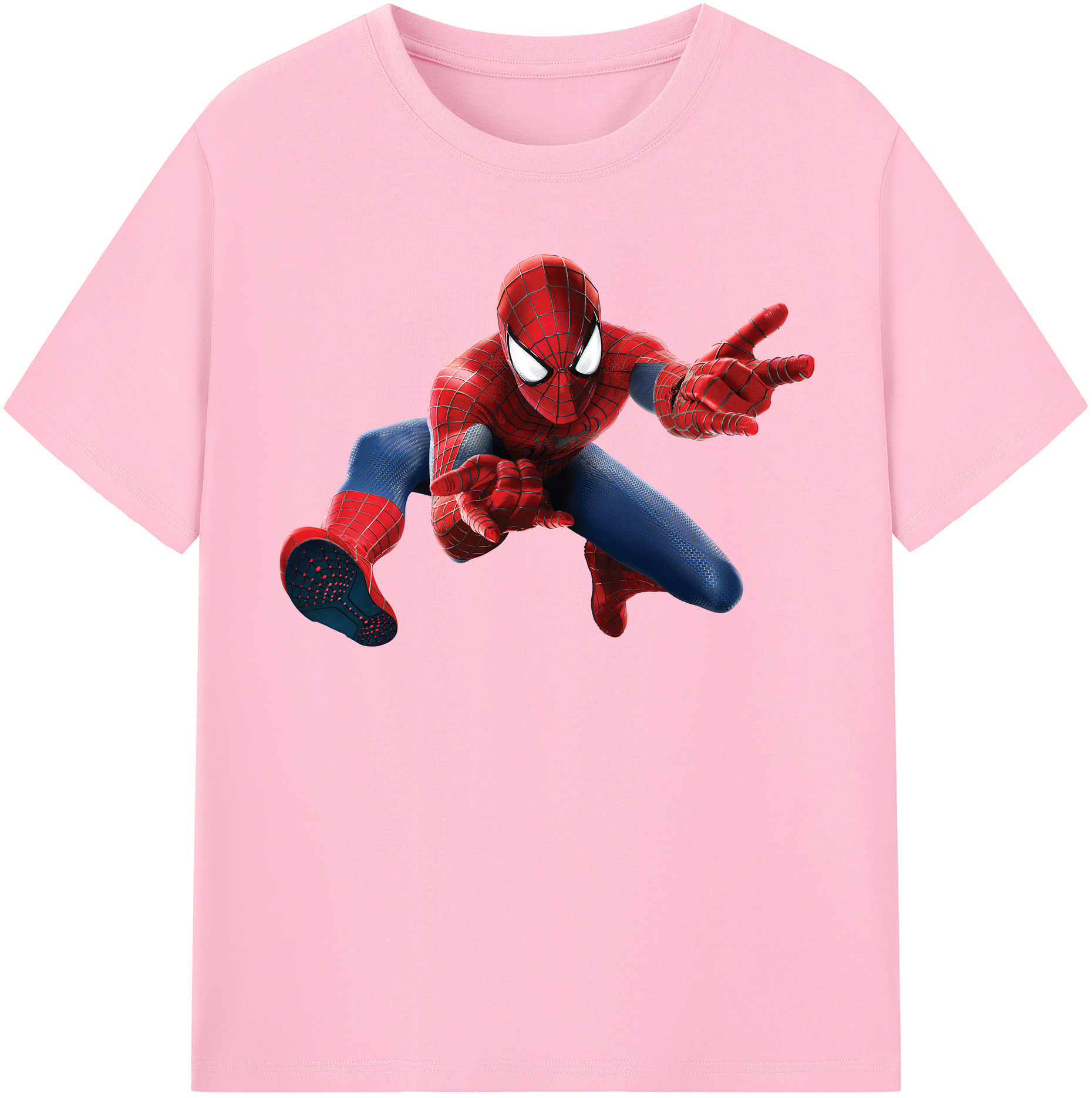 （画像用） Spider Man スパイダーマン 綿100％半袖Tシャツ（フロントプリント）
