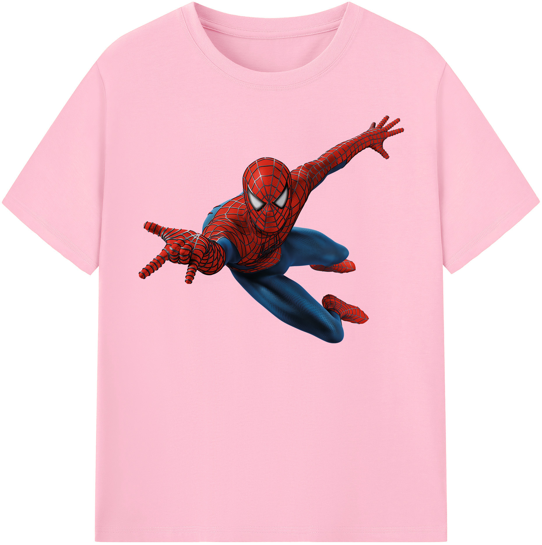 （画像用） Spider Man スパイダーマン 綿100％半袖Tシャツ（フロントプリント）