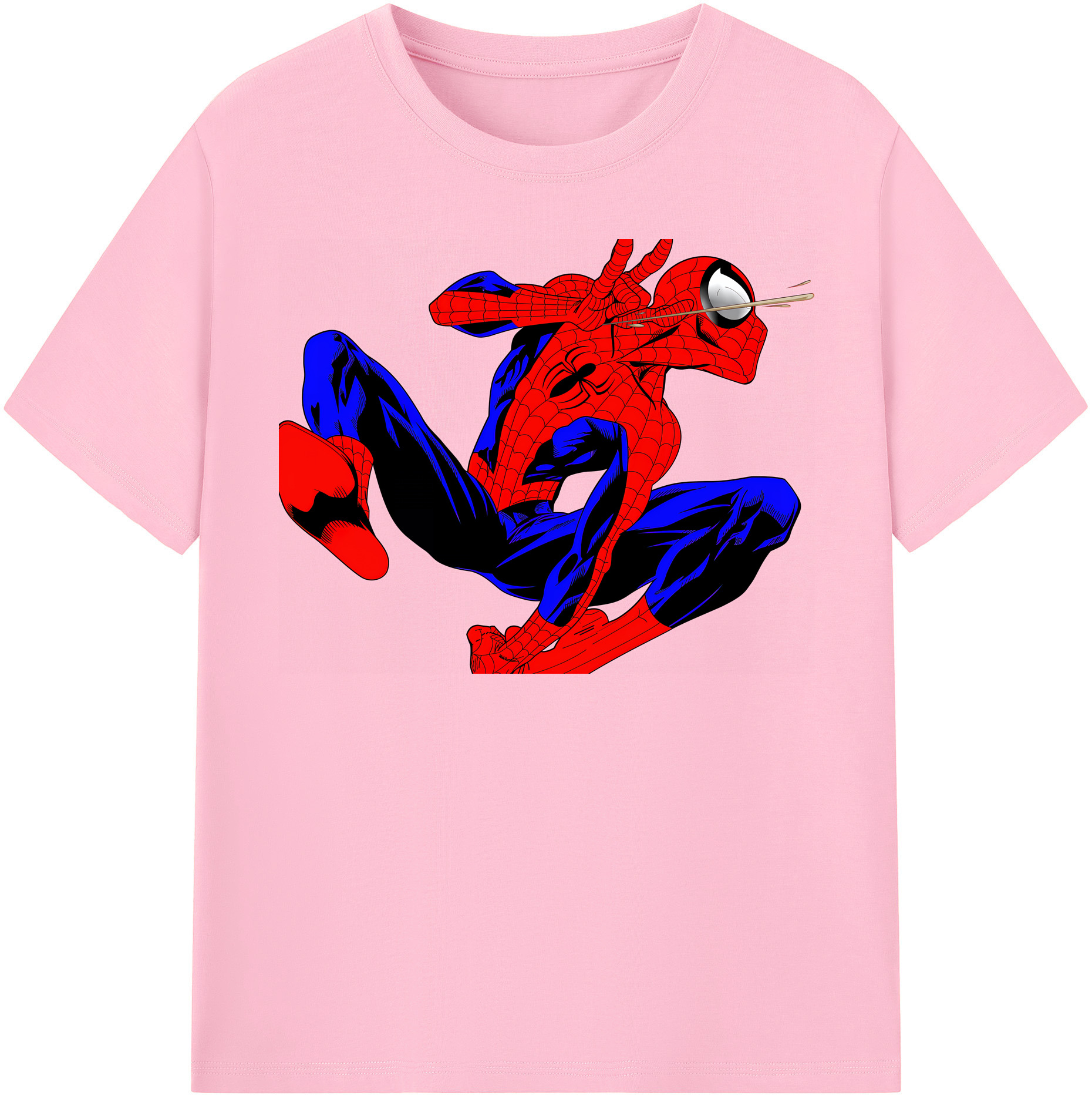 （画像用） Spider Man スパイダーマン 綿100％半袖Tシャツ（フロントプリント）