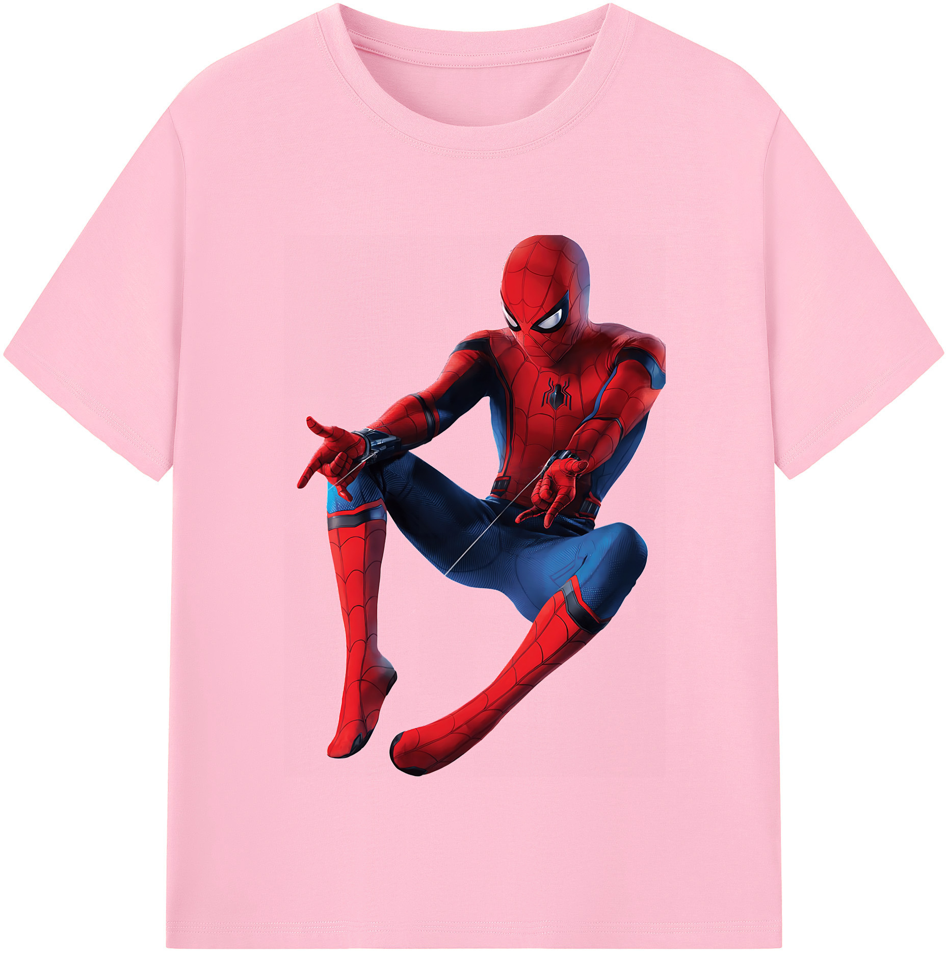 （画像用） Spider Man スパイダーマン 綿100％半袖Tシャツ（フロントプリント）