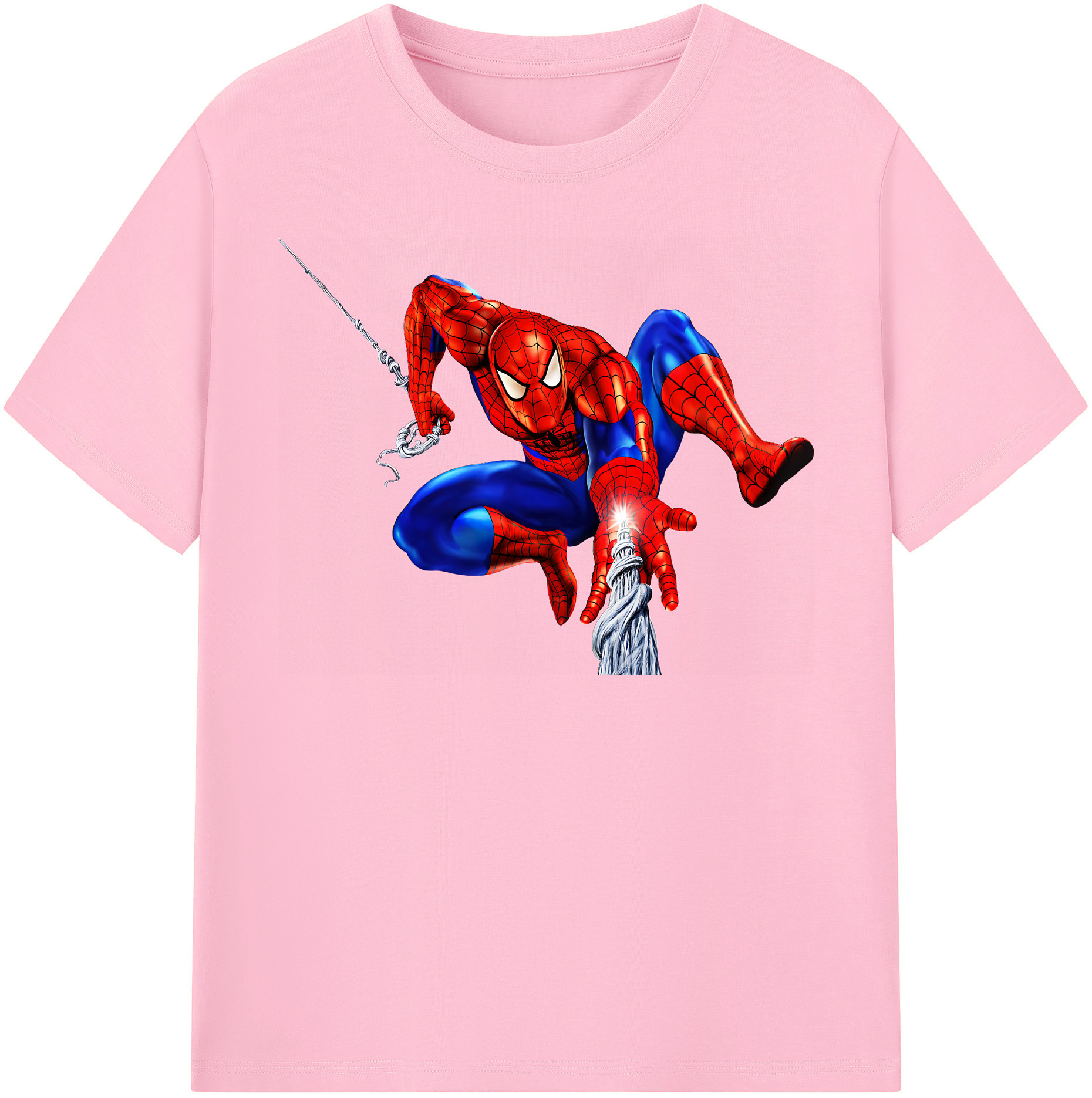 （画像用） Spider Man スパイダーマン 綿100％半袖Tシャツ（フロントプリント）