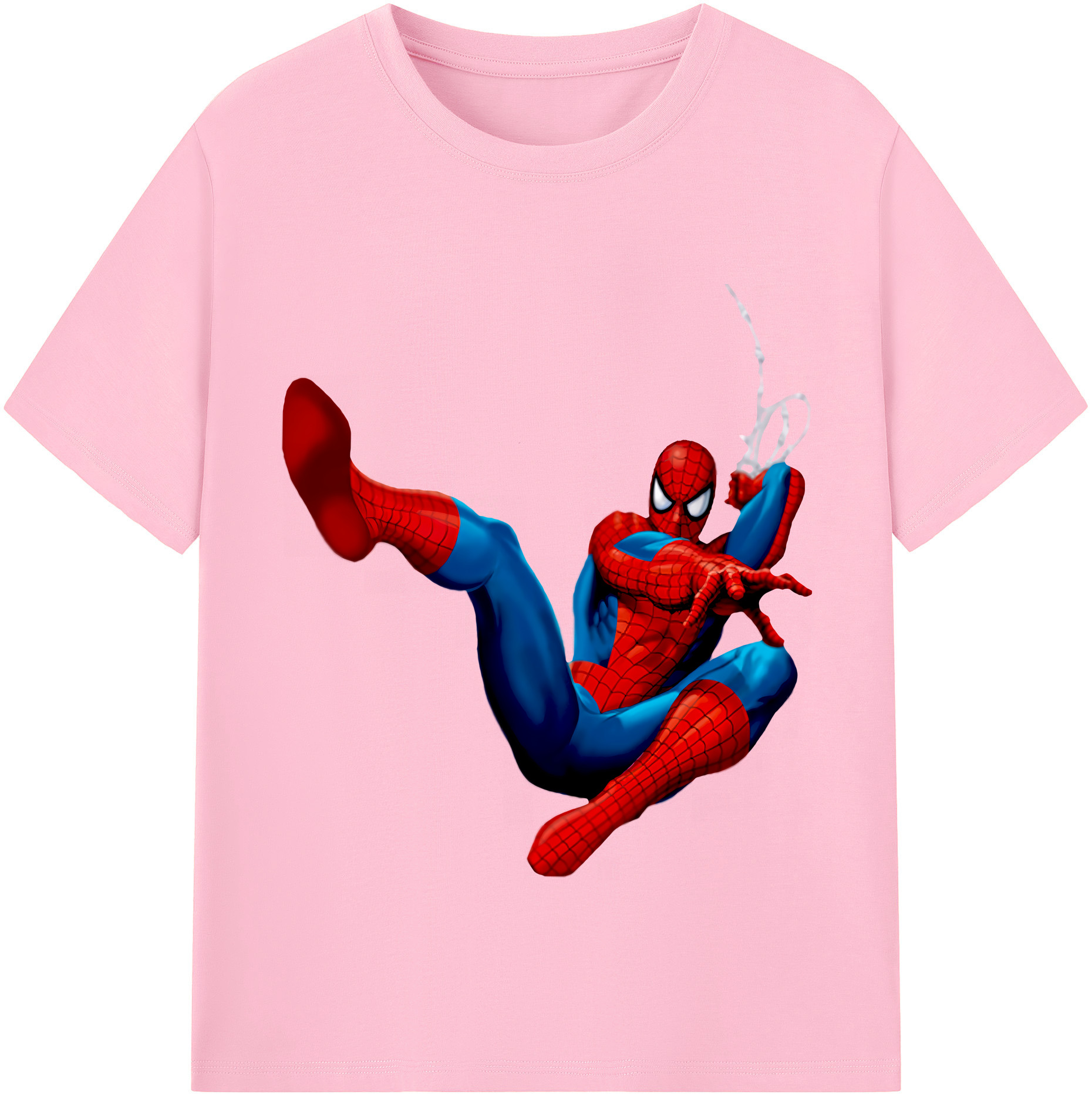 （画像用） Spider Man スパイダーマン 綿100％半袖Tシャツ（フロントプリント）
