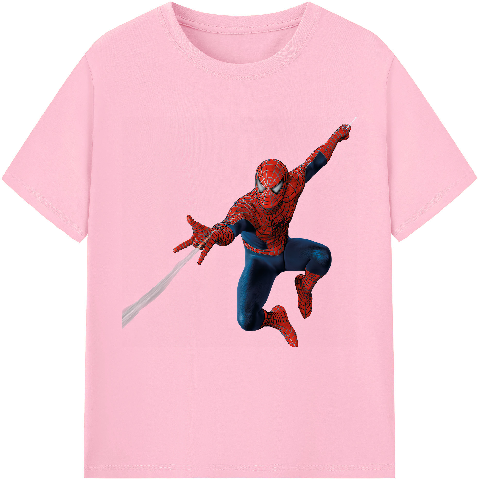 （画像用） Spider Man スパイダーマン 綿100％半袖Tシャツ（フロントプリント）
