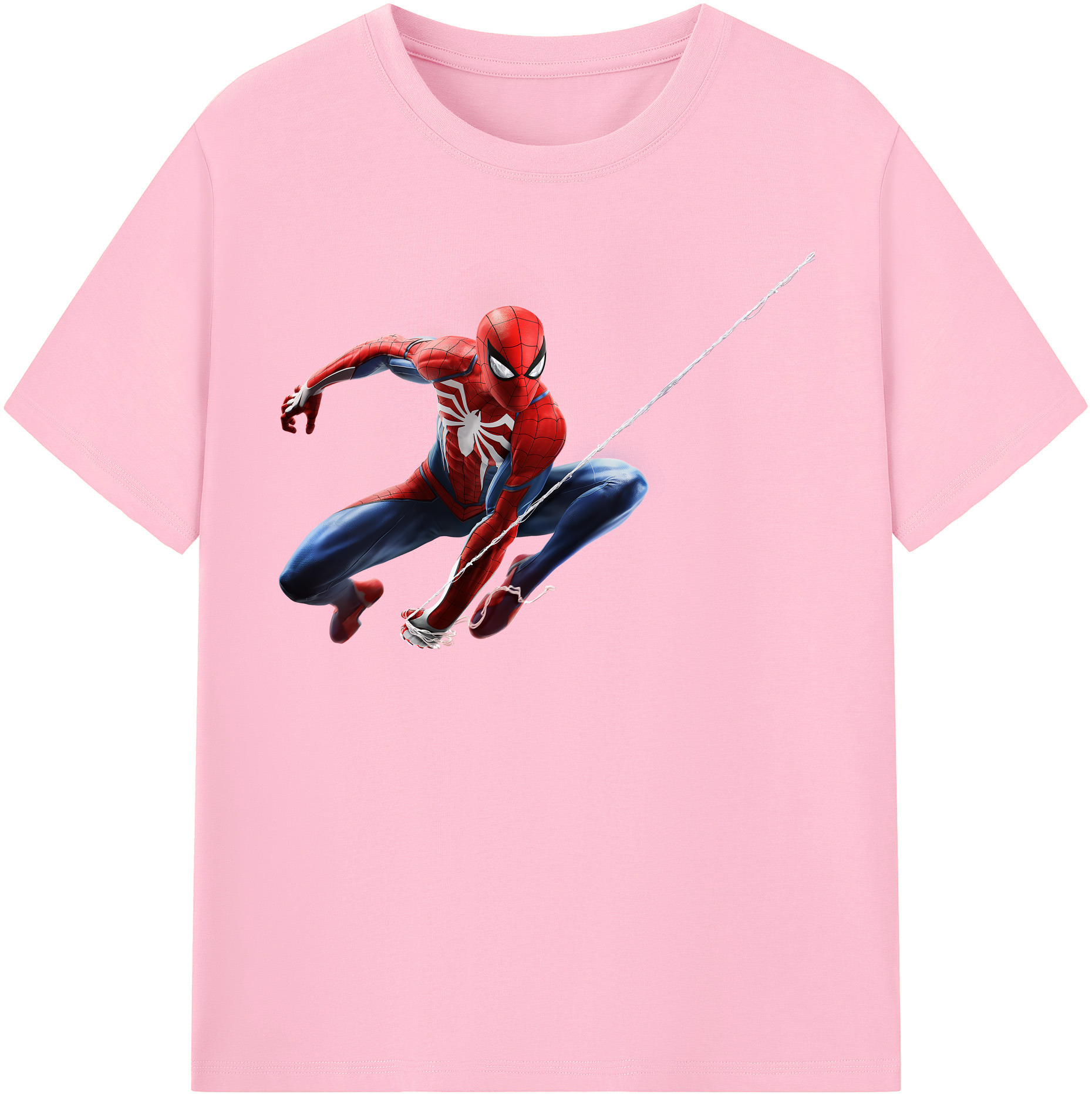 （画像用） Spider Man スパイダーマン 綿100％半袖Tシャツ（フロントプリント）