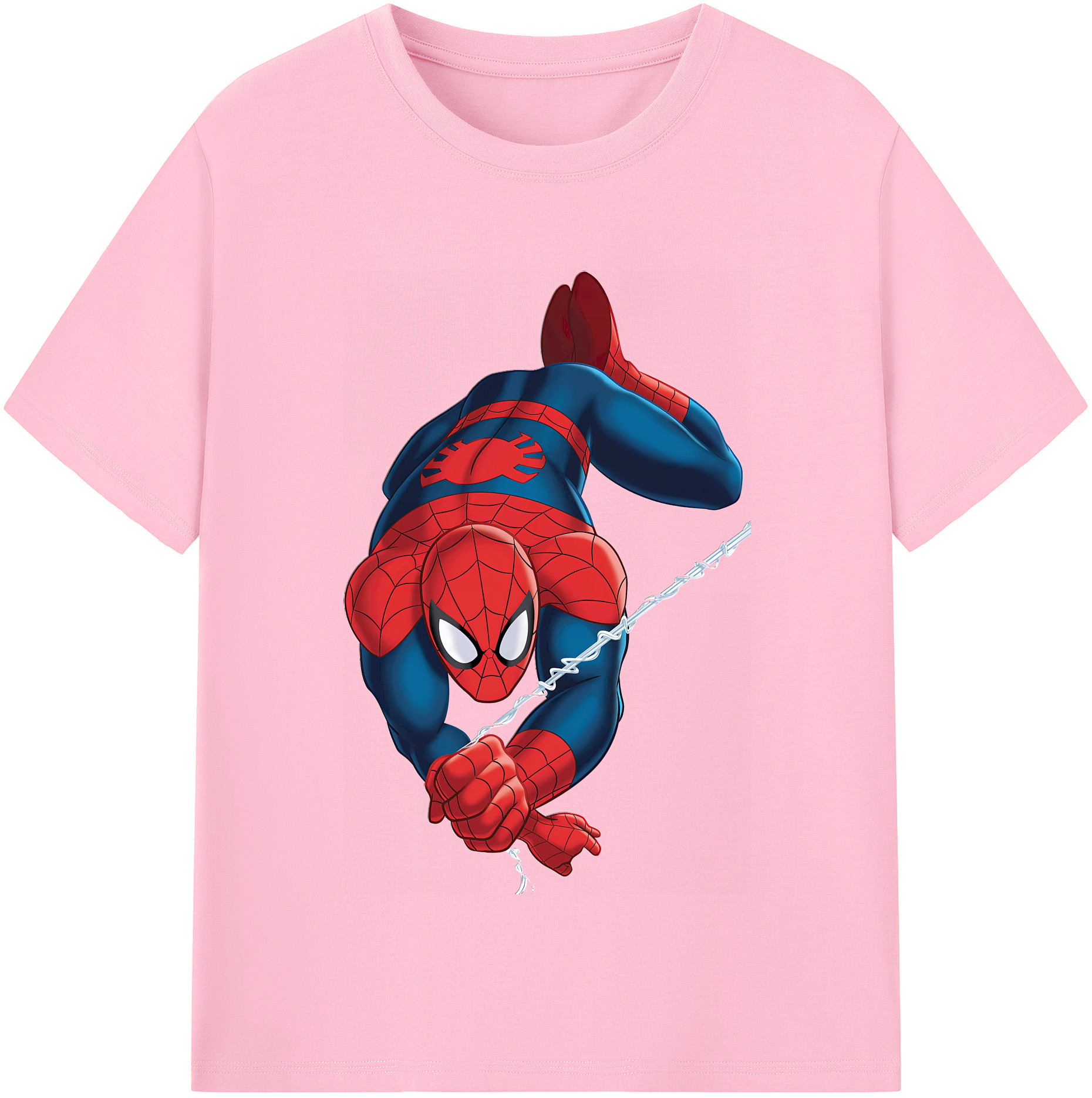 （画像用） Spider Man スパイダーマン 綿100％半袖Tシャツ（フロントプリント）