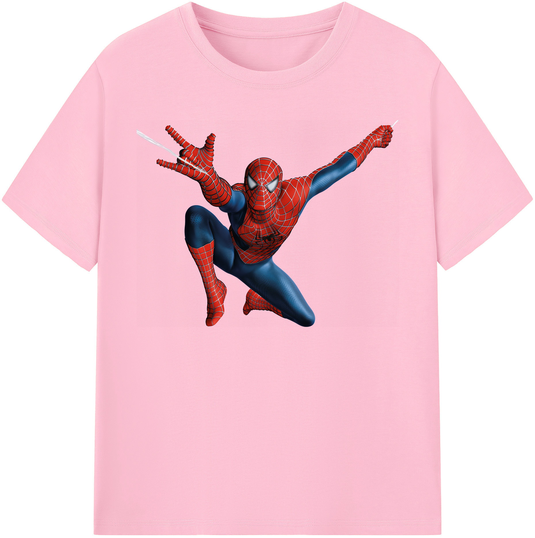 （画像用） Spider Man スパイダーマン 綿100％半袖Tシャツ（フロントプリント）