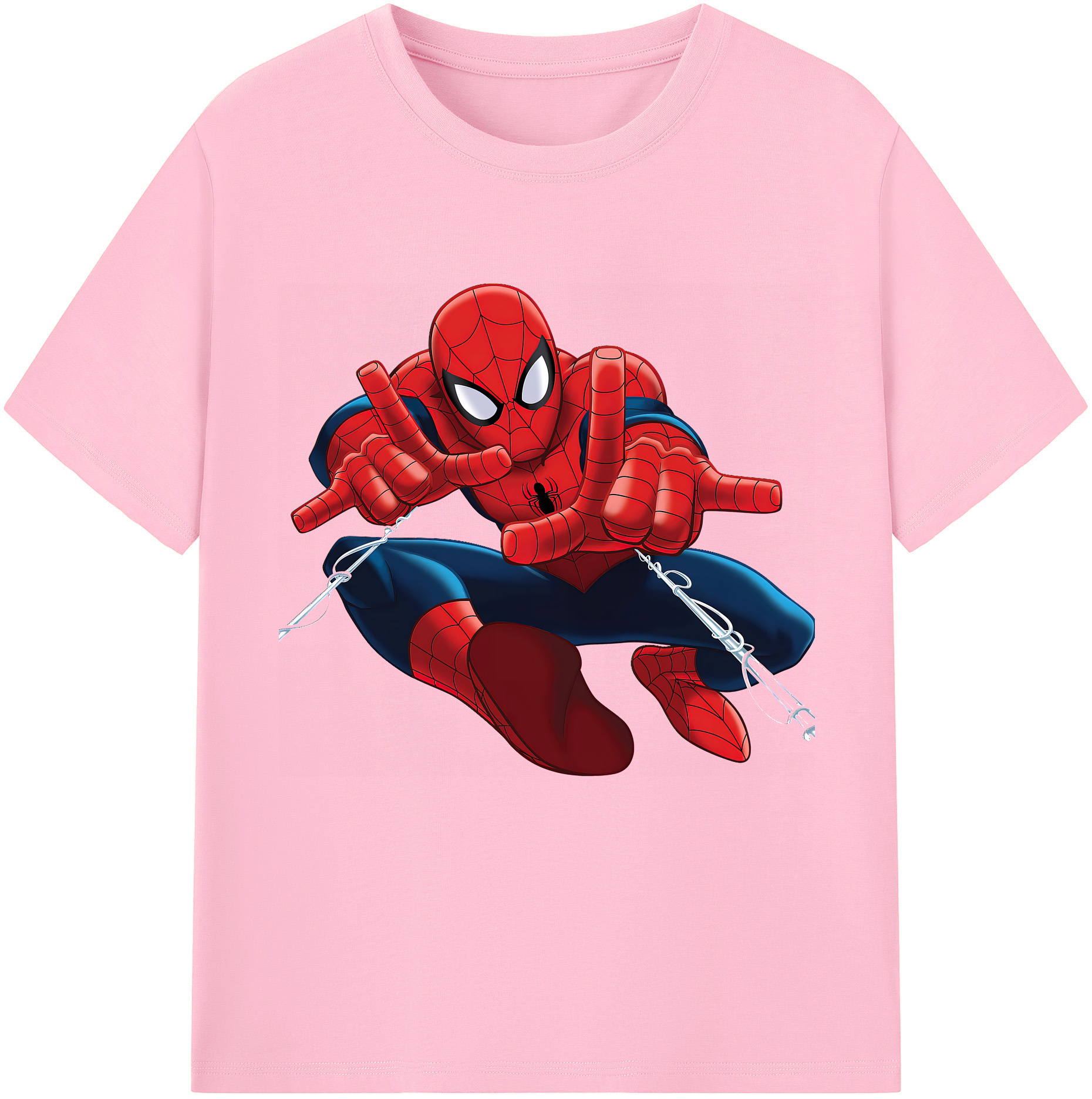 （画像用） Spider Man スパイダーマン 綿100％半袖Tシャツ（フロントプリント）