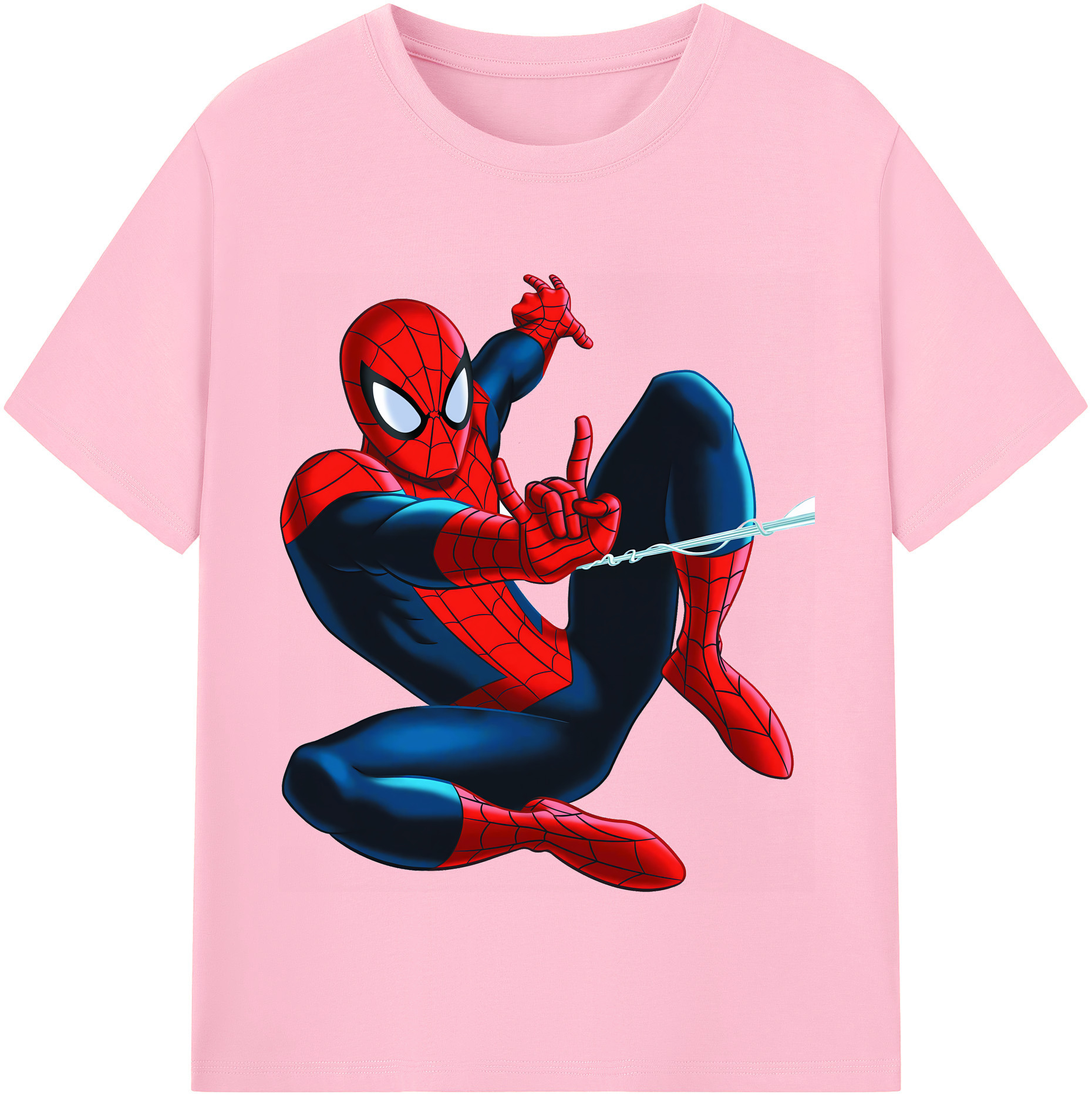 （画像用） Spider Man スパイダーマン 綿100％半袖Tシャツ（フロントプリント）