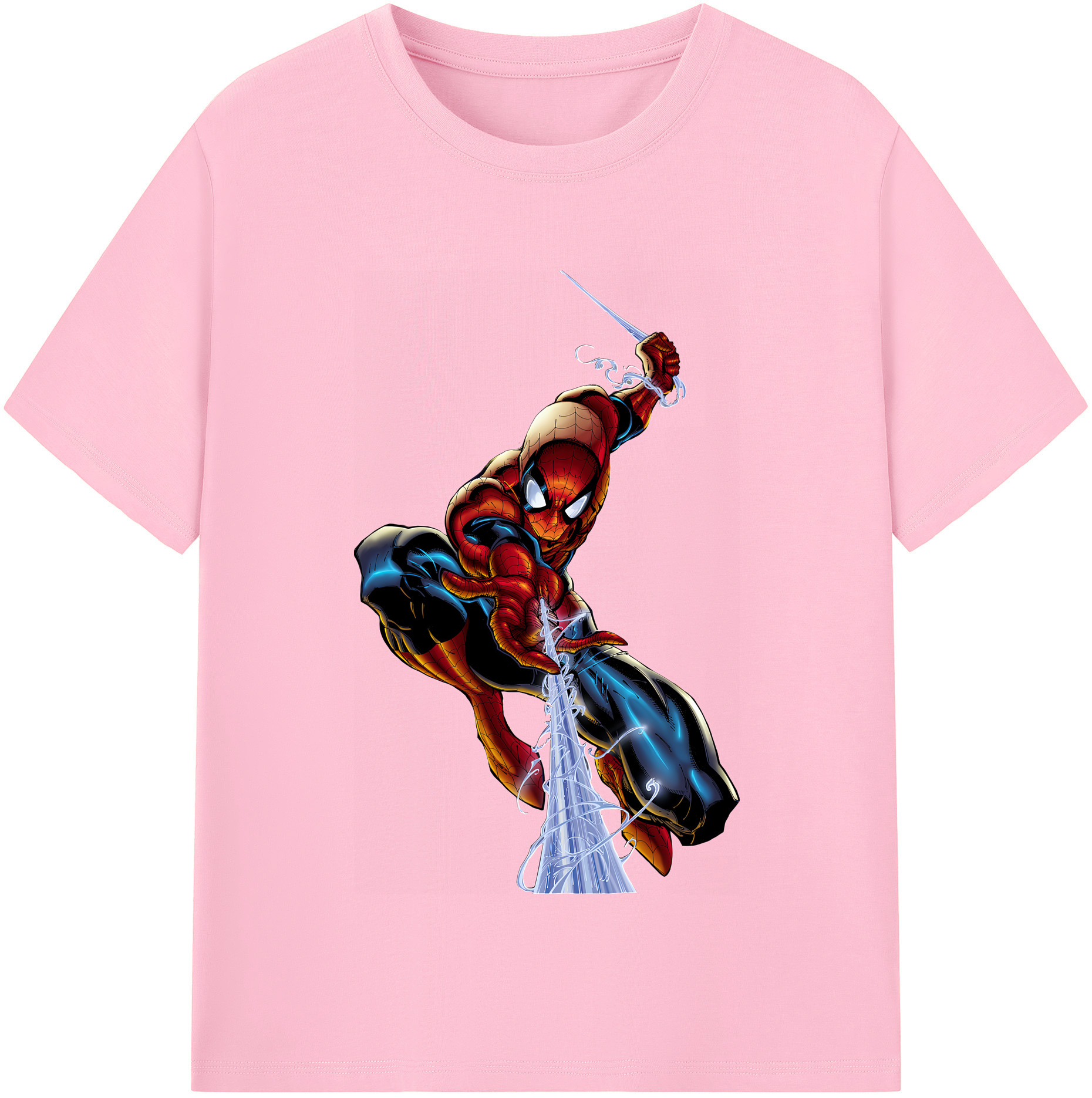 （画像用） Spider Man スパイダーマン 綿100％半袖Tシャツ（フロントプリント）