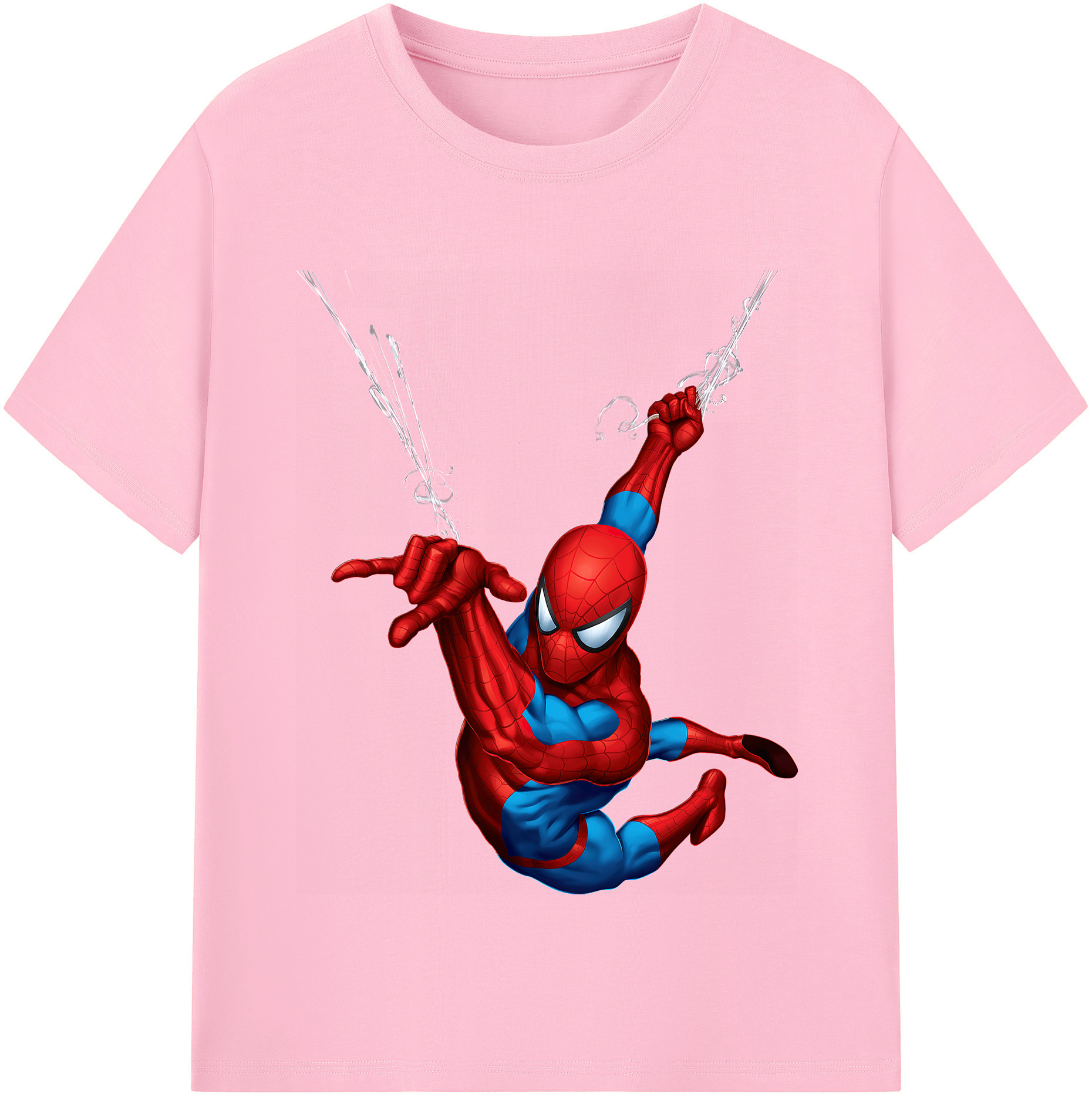 （画像用） Spider Man スパイダーマン 綿100％半袖Tシャツ（フロントプリント）
