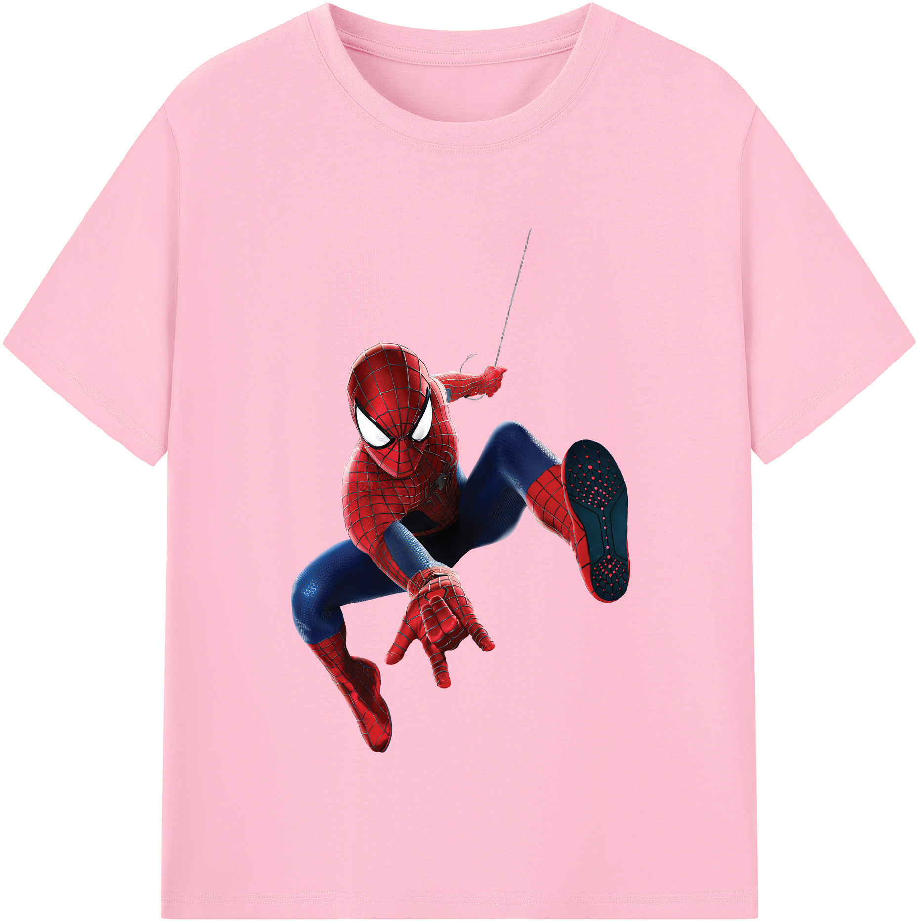 Spider Man スパイダーマン 綿100％半袖Tシャツ（フロントプリント）