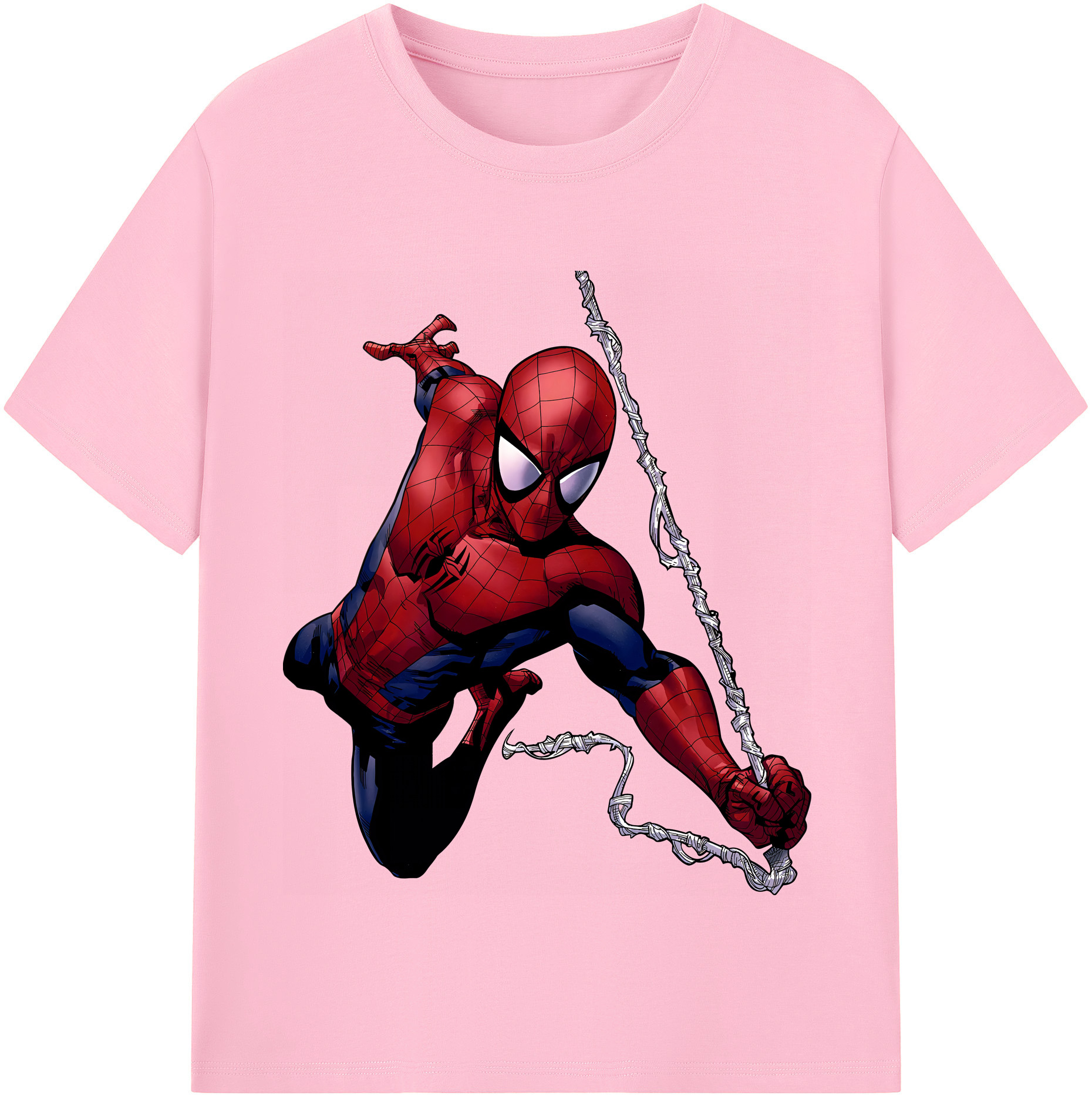 （画像用） Spider Man スパイダーマン 綿100％半袖Tシャツ（フロントプリント）