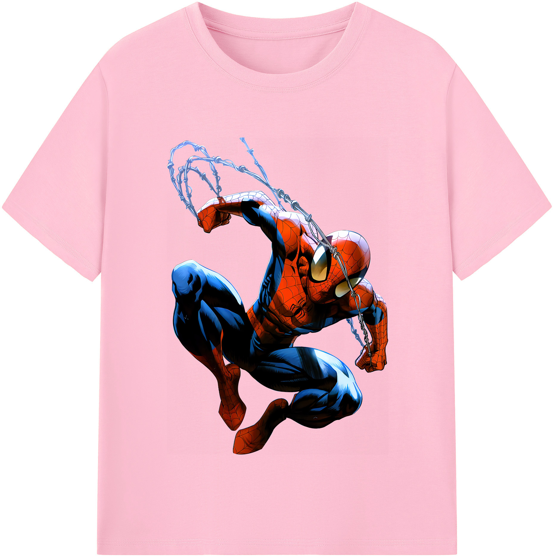 （画像用） Spider Man スパイダーマン 綿100％半袖Tシャツ（フロントプリント）