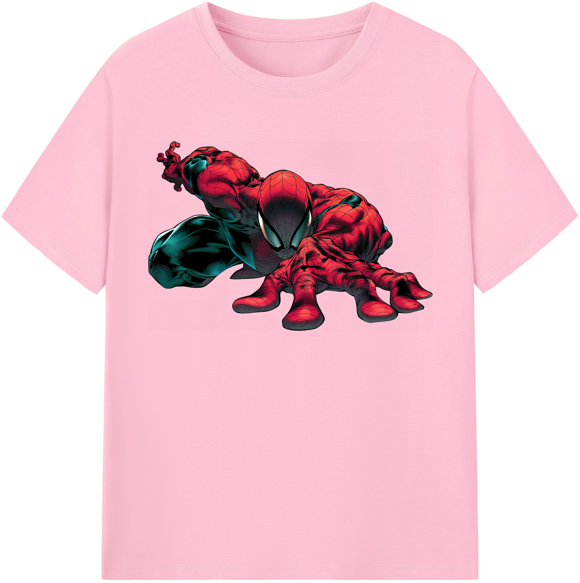 （画像用） Spider Man スパイダーマン 綿100％半袖Tシャツ（フロントプリント）