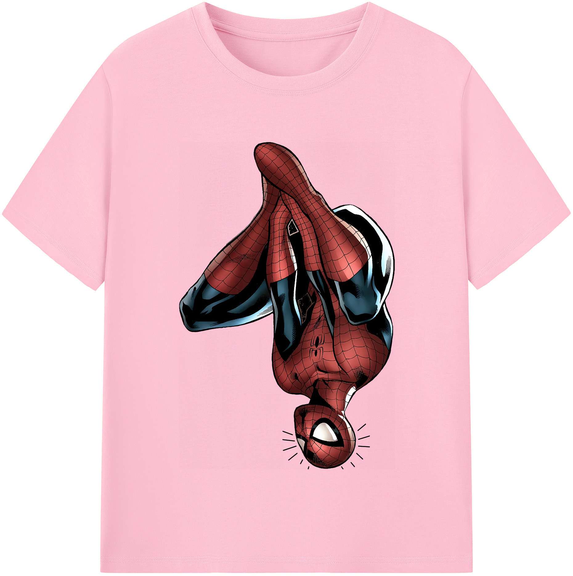 （画像用） Spider Man スパイダーマン 綿100％半袖Tシャツ（フロントプリント）