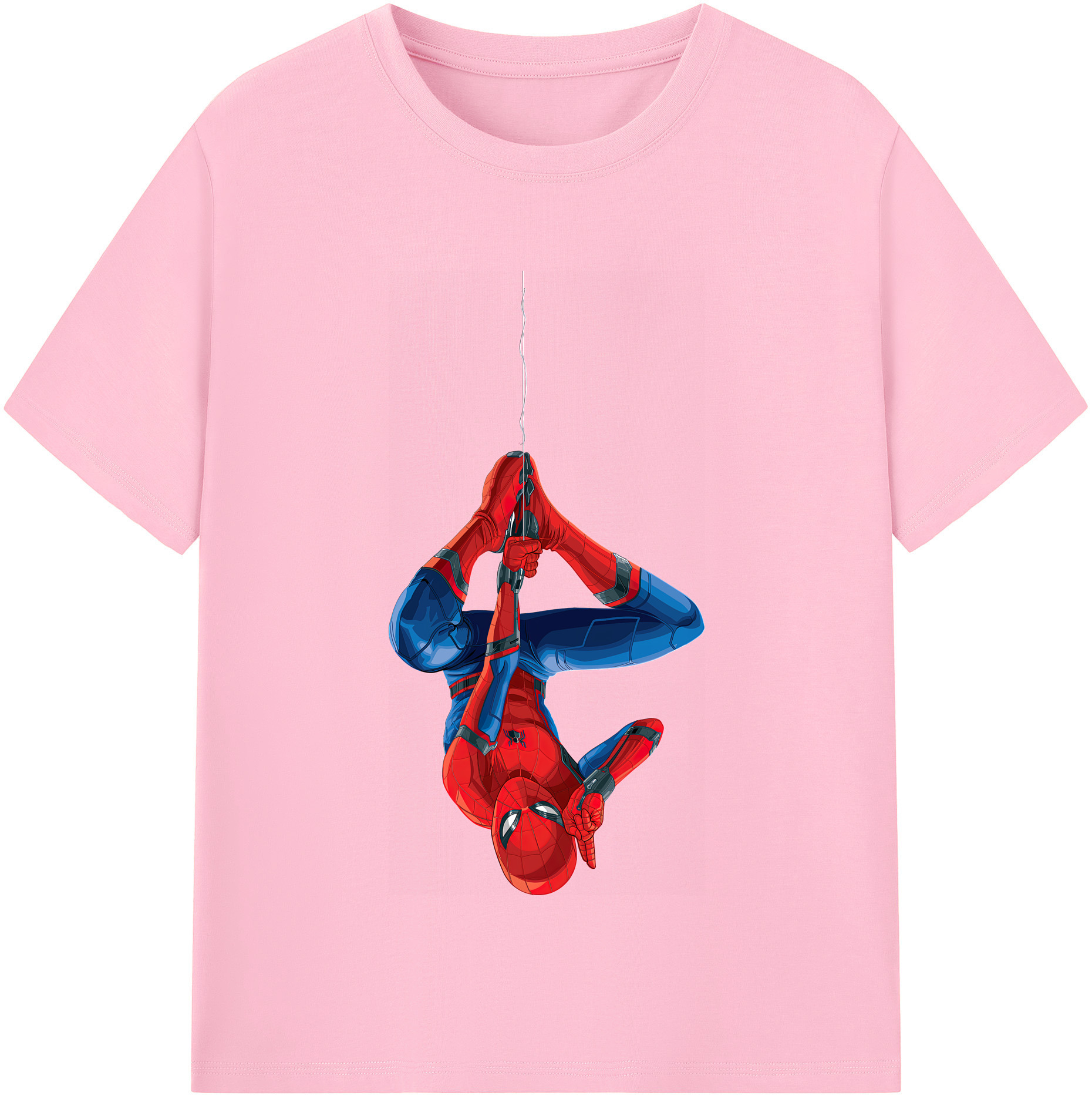 （画像用） Spider Man スパイダーマン 綿100％半袖Tシャツ（フロントプリント）