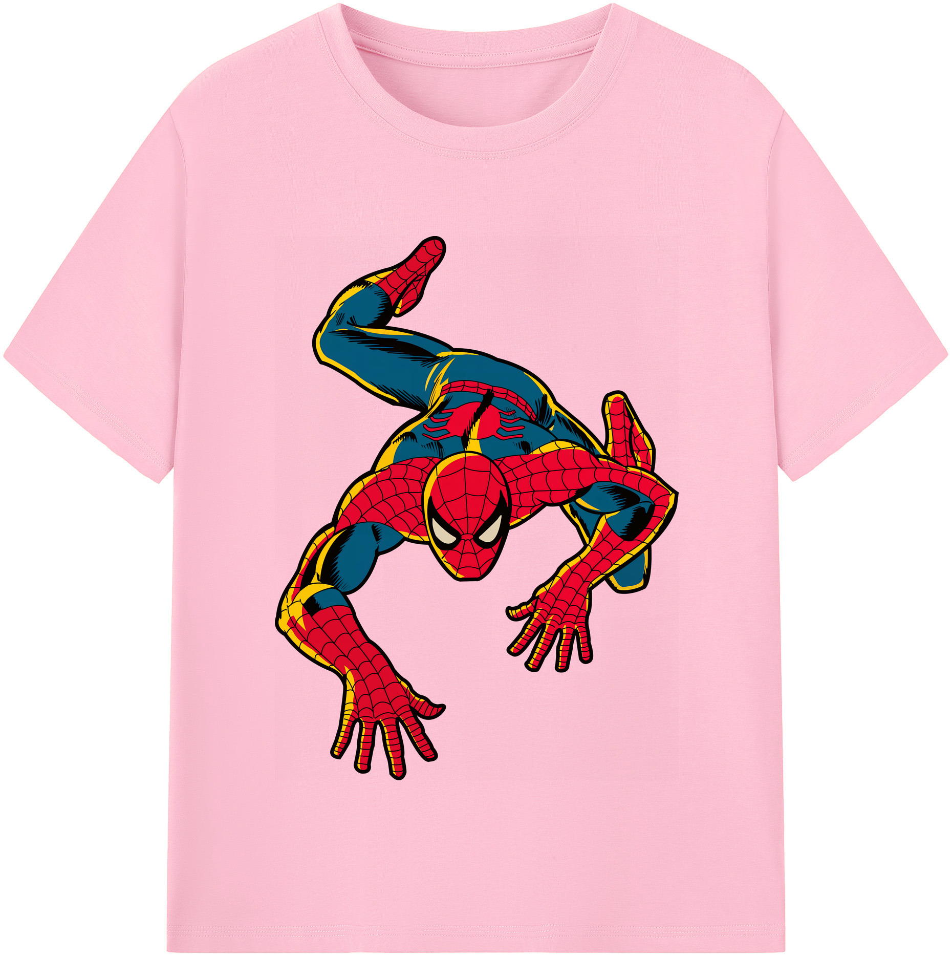 （画像用） Spider Man スパイダーマン 綿100％半袖Tシャツ（フロントプリント）
