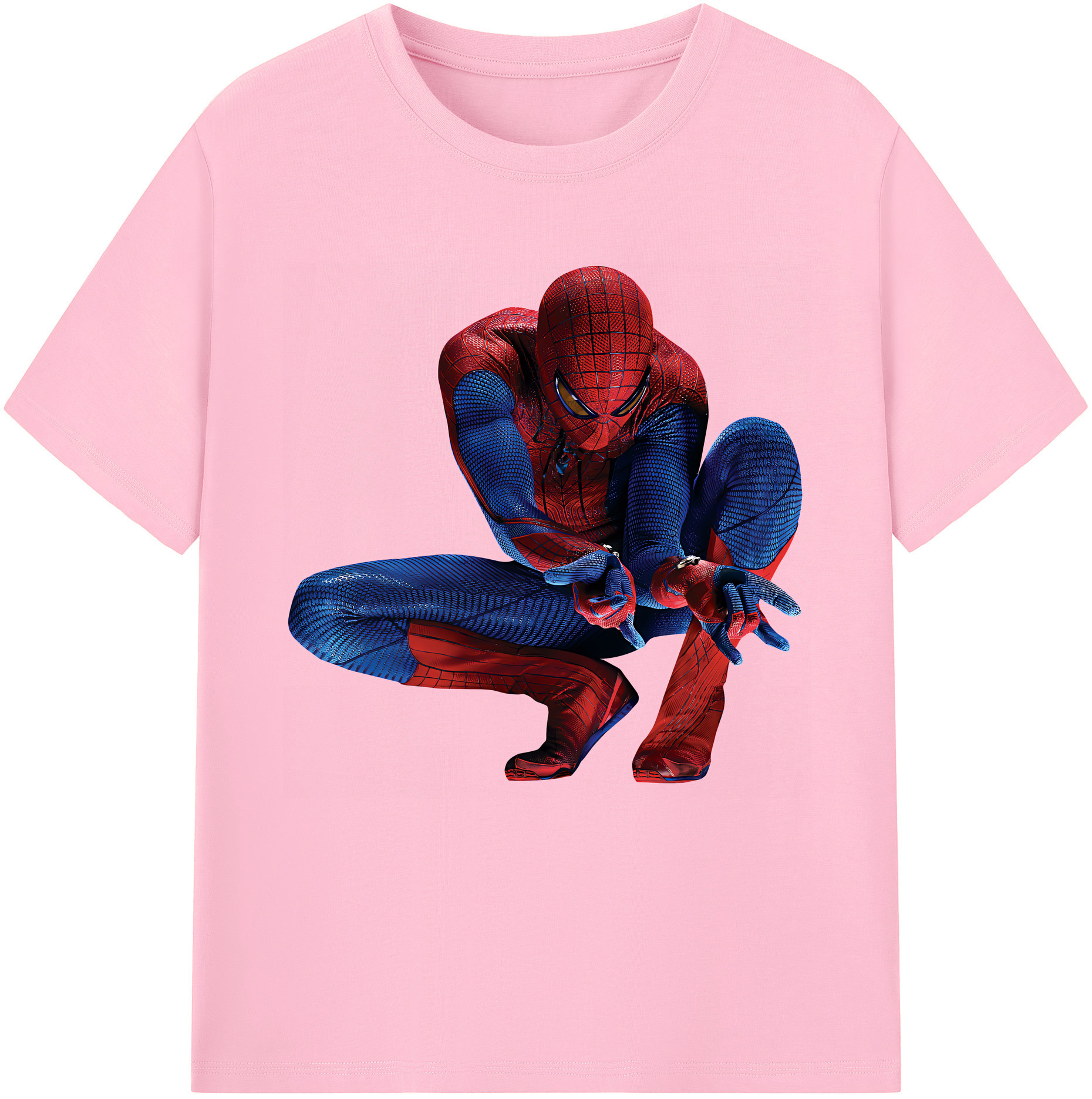（画像用） Spider Man スパイダーマン 綿100％半袖Tシャツ（フロントプリント）