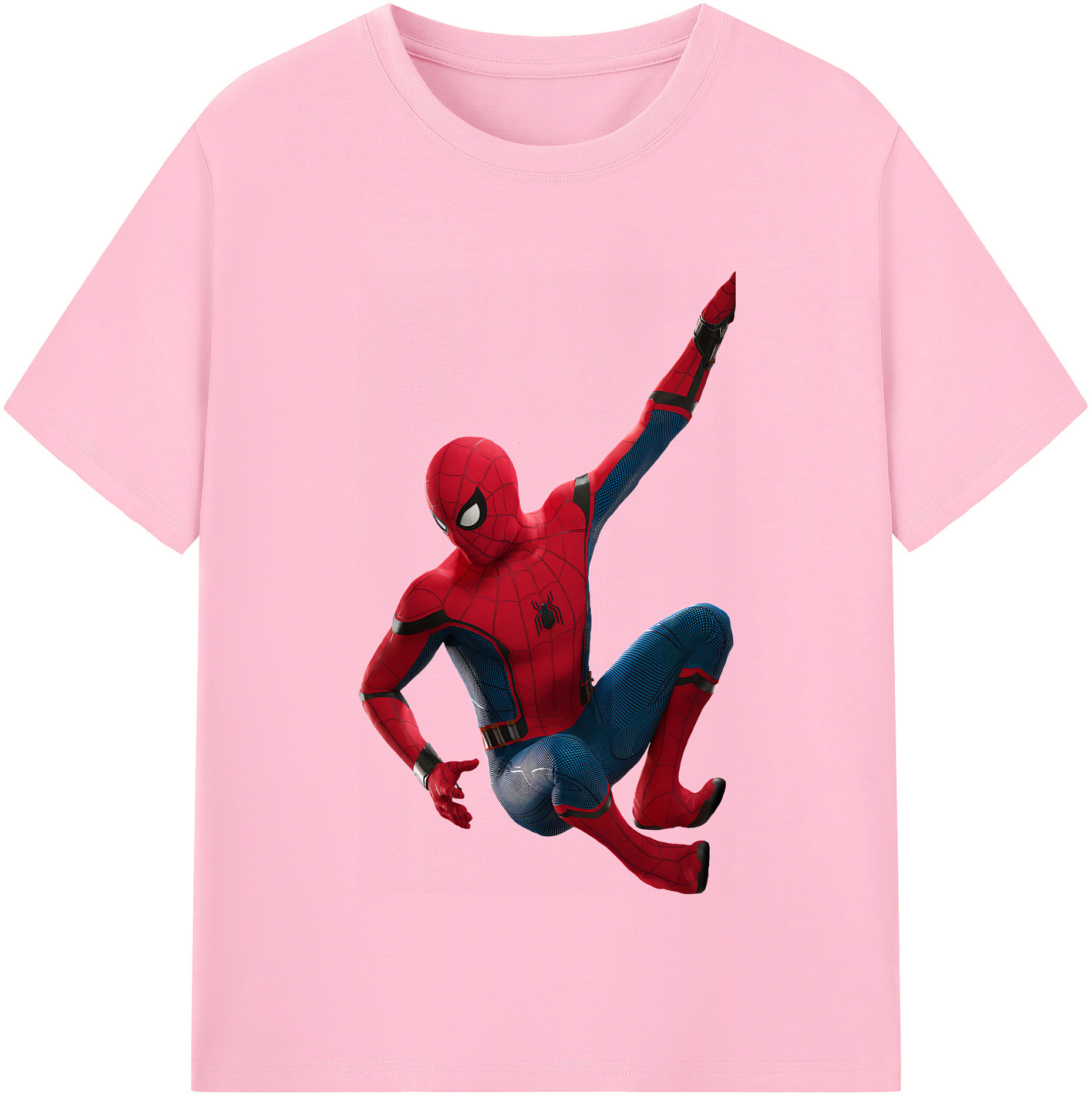 （画像用） Spider Man スパイダーマン 綿100％半袖Tシャツ（フロントプリント）