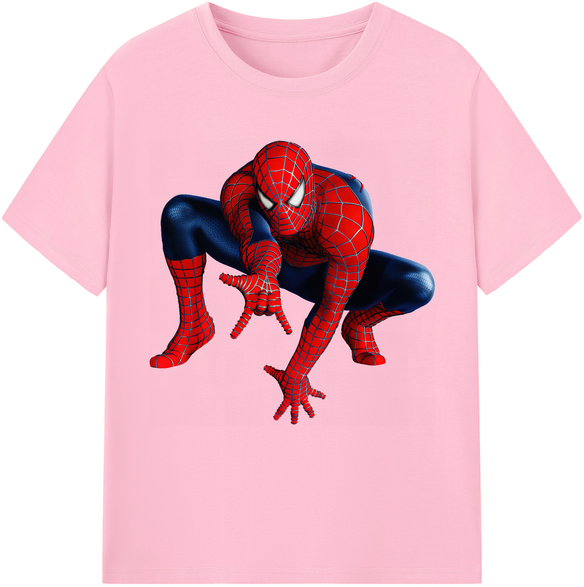 （画像用） Spider Man スパイダーマン 綿100％半袖Tシャツ（フロントプリント）