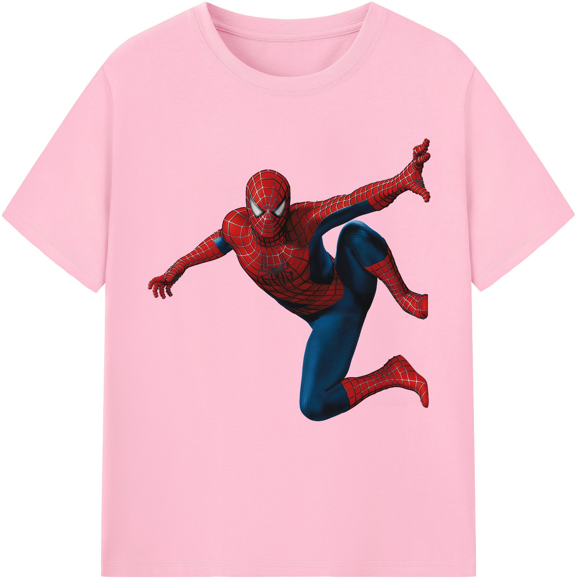 （画像用） Spider Man スパイダーマン 綿100％半袖Tシャツ（フロントプリント）