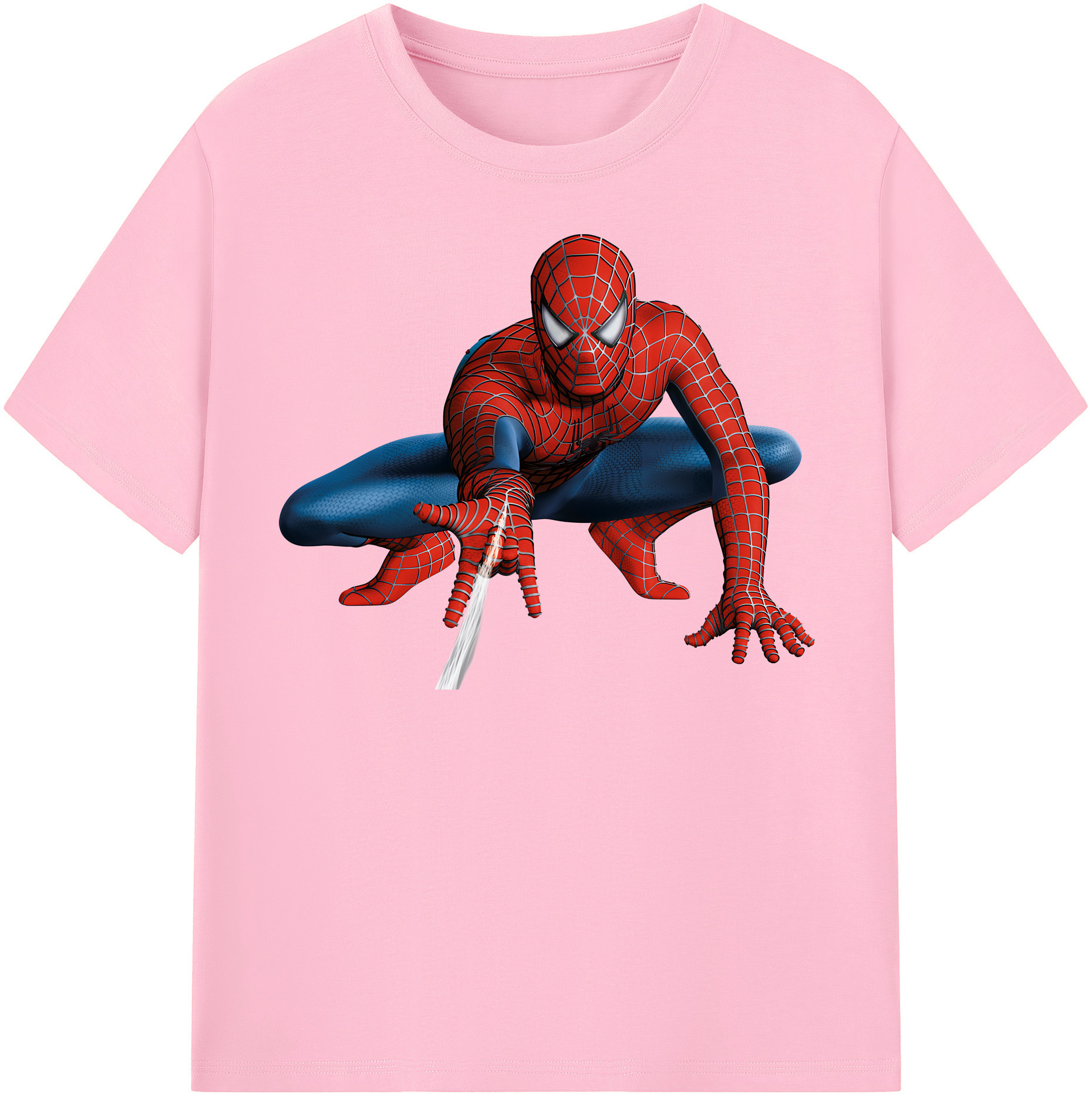（画像用） Spider Man スパイダーマン 綿100％半袖Tシャツ（フロントプリント）