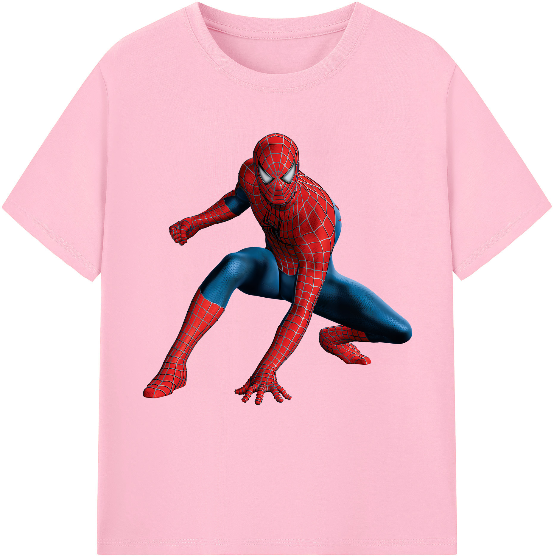 （画像用） Spider Man スパイダーマン 綿100％半袖Tシャツ（フロントプリント）